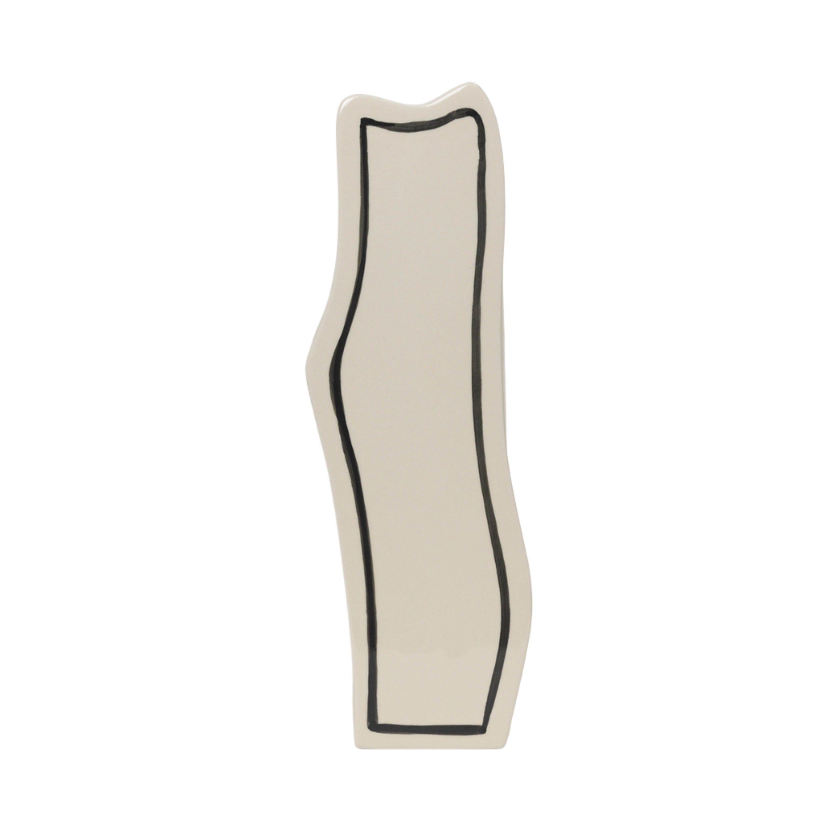 Wazon PASTE VASE SLIM złamana biel z czarnym wzorem