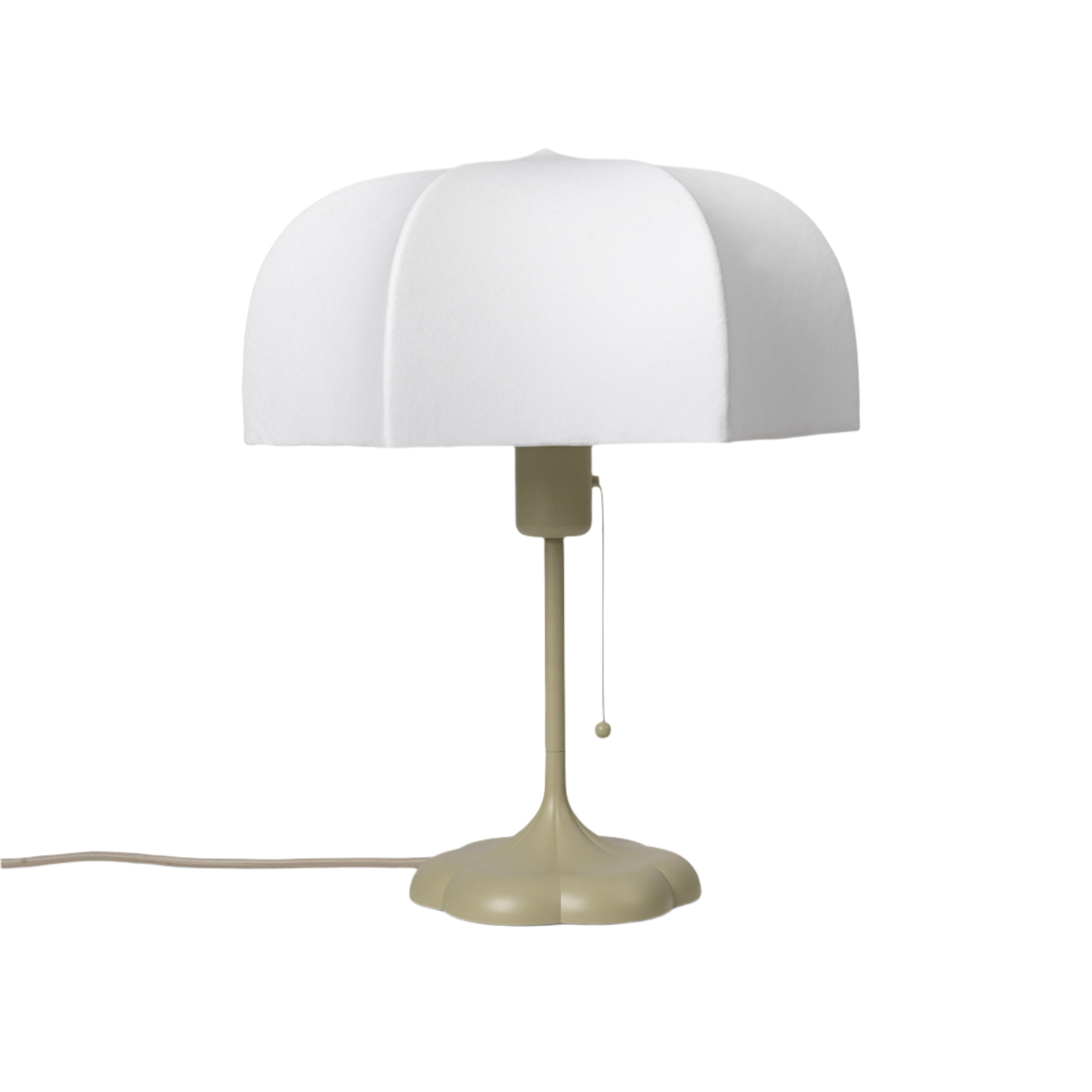 Lampa stołowa POEM biały z beżową podstawą