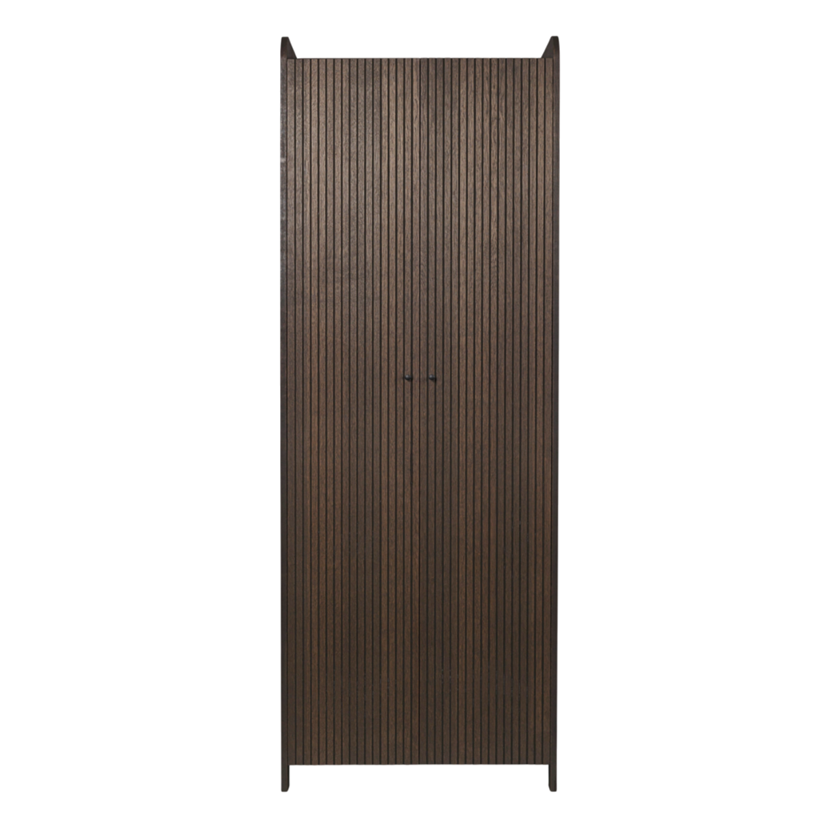 2-Door SILL CUPBOARD TALL Dark Brown Oak Veneer