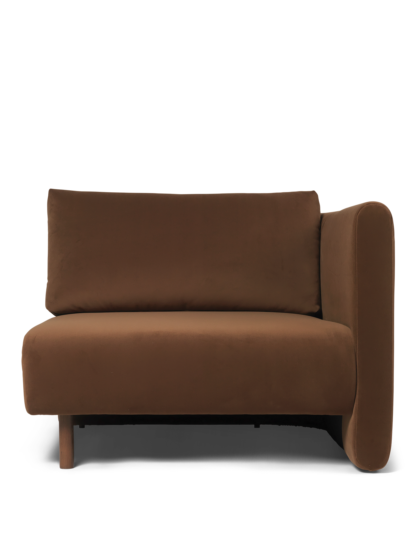 Sofa modułowa DASE - element prawostronny Rich Velvet brązowy