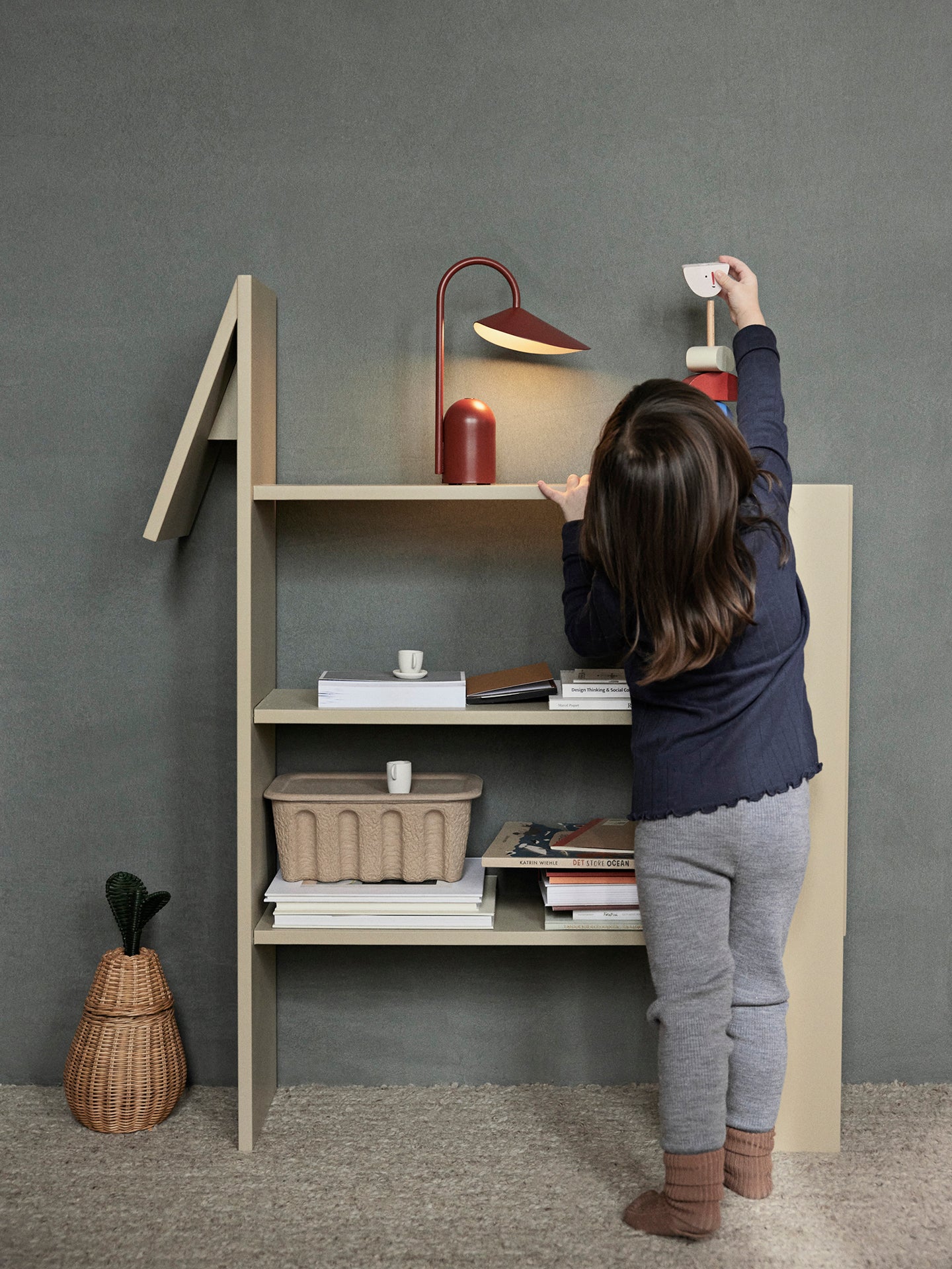 Regał HORSE BOOKCASE beżowy