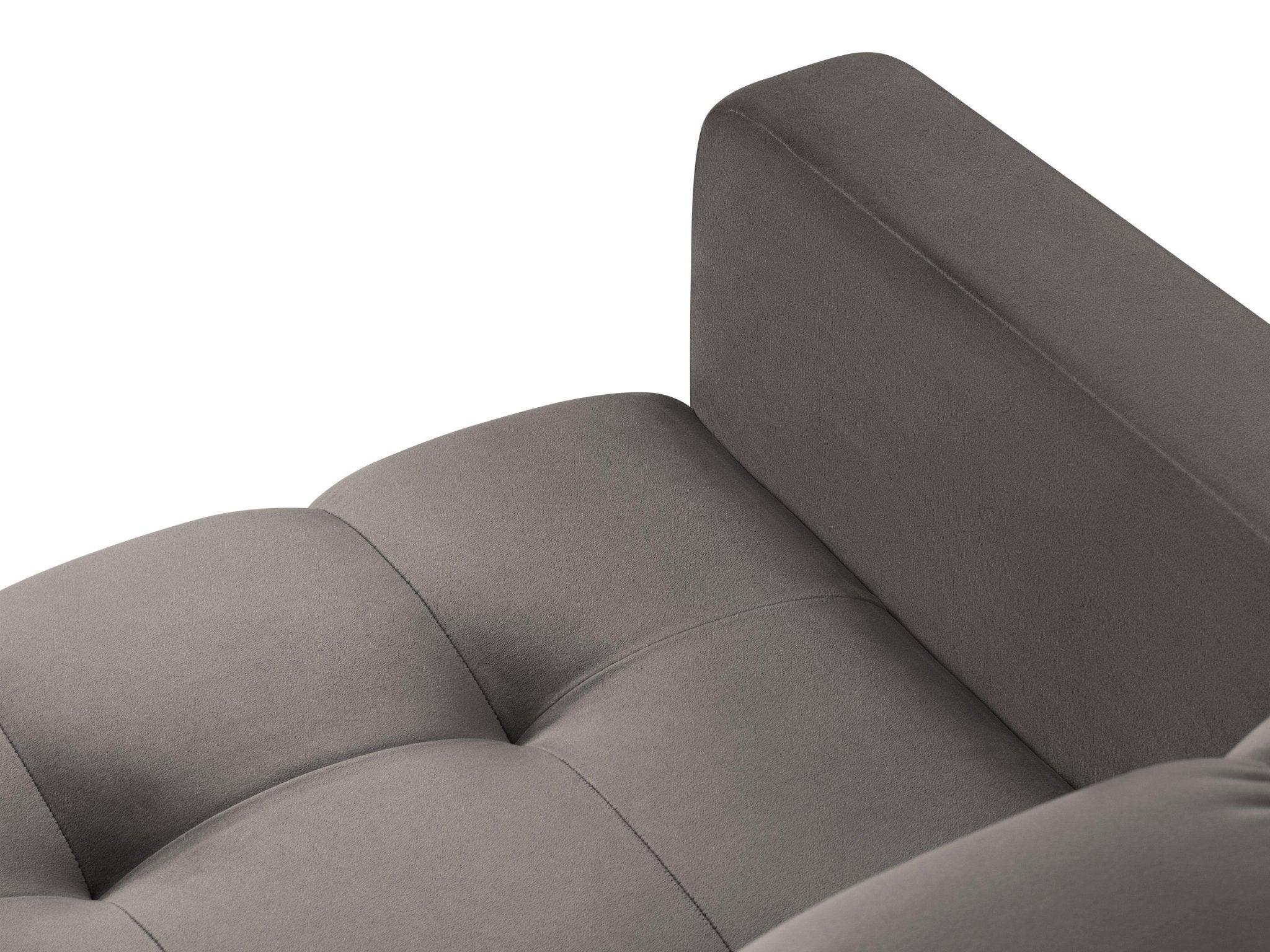 Fotel aksamitny BALI jasnoszary z czarną podstawą Cosmopolitan Design Eye on Design
