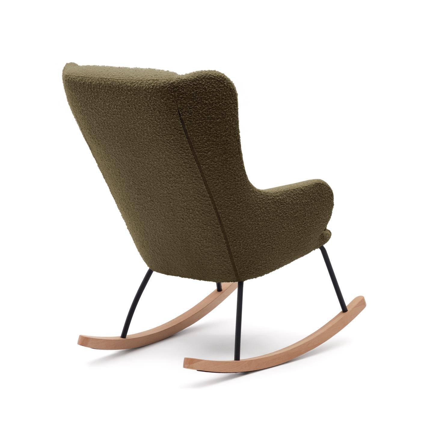 Fotel bujany MAUSTIN zielony baranek La Forma Eye on Design