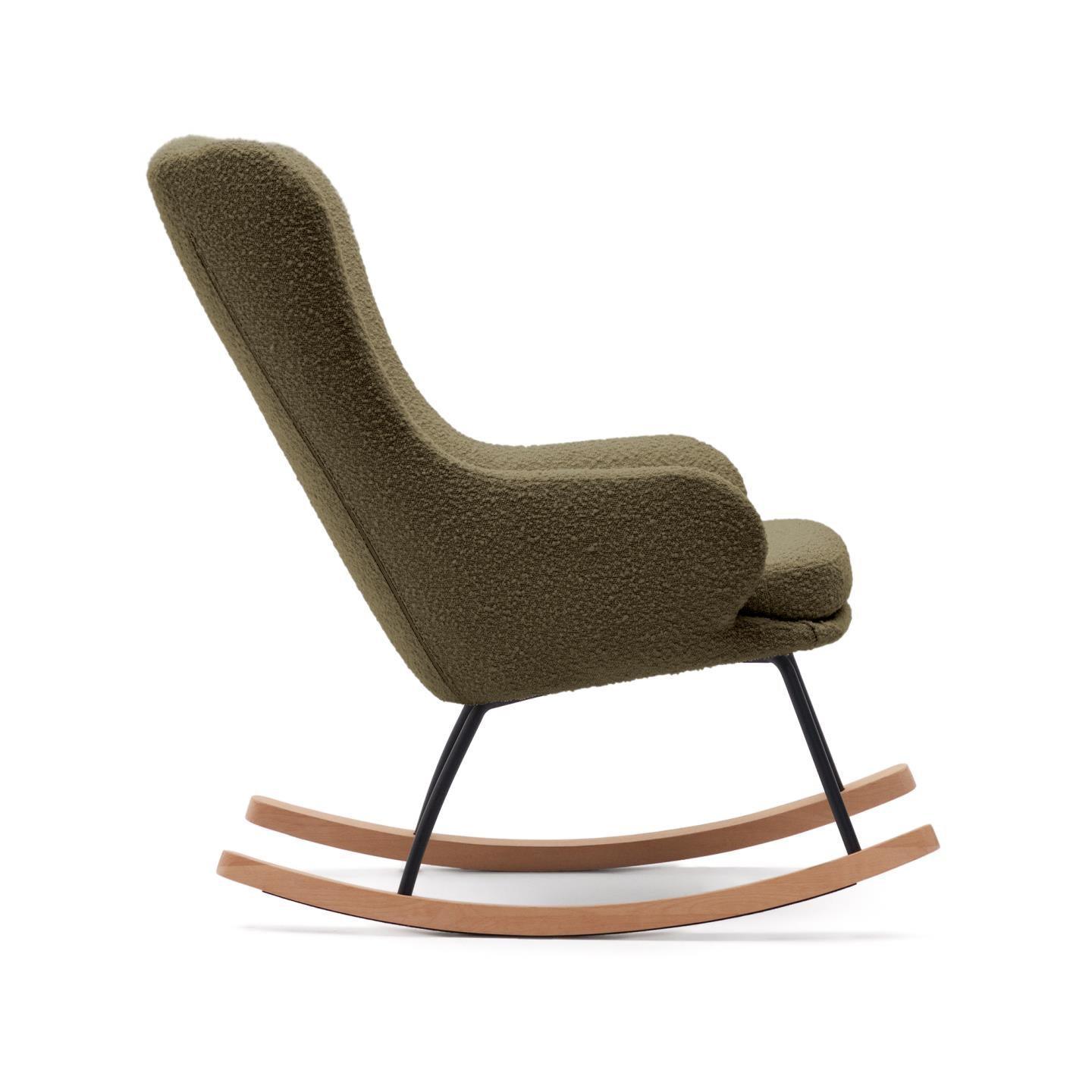 Fotel bujany MAUSTIN zielony baranek La Forma Eye on Design