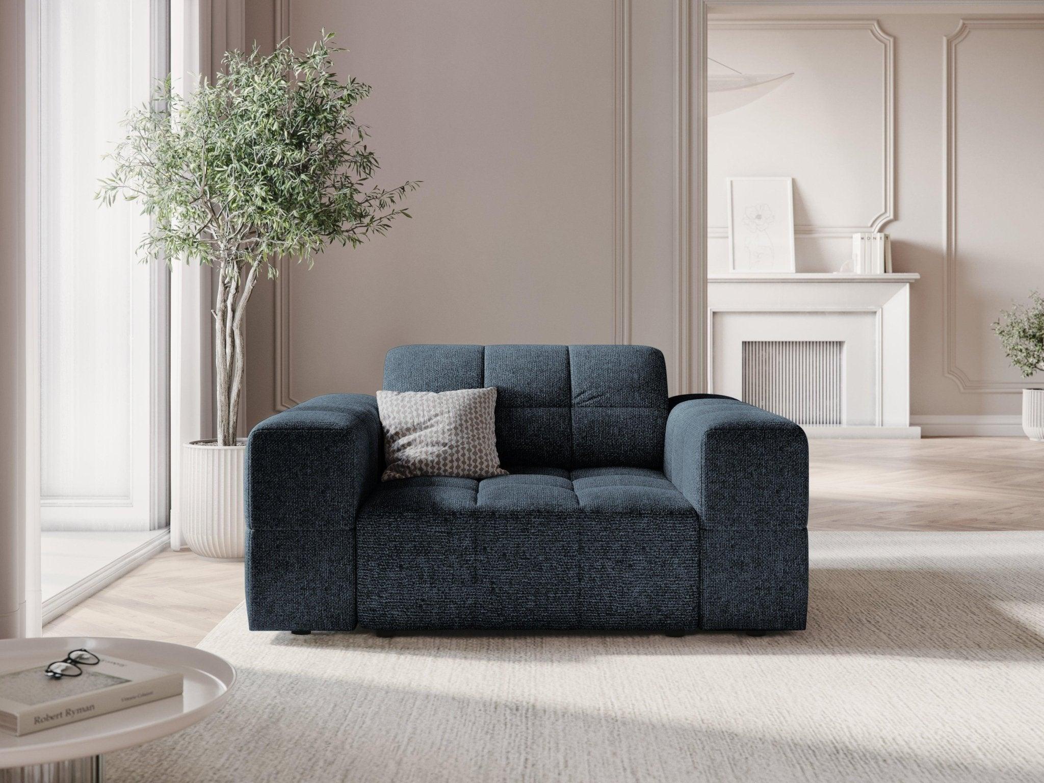 Fotel CHICAGO niebieski szenil Cosmopolitan Design Eye on Design