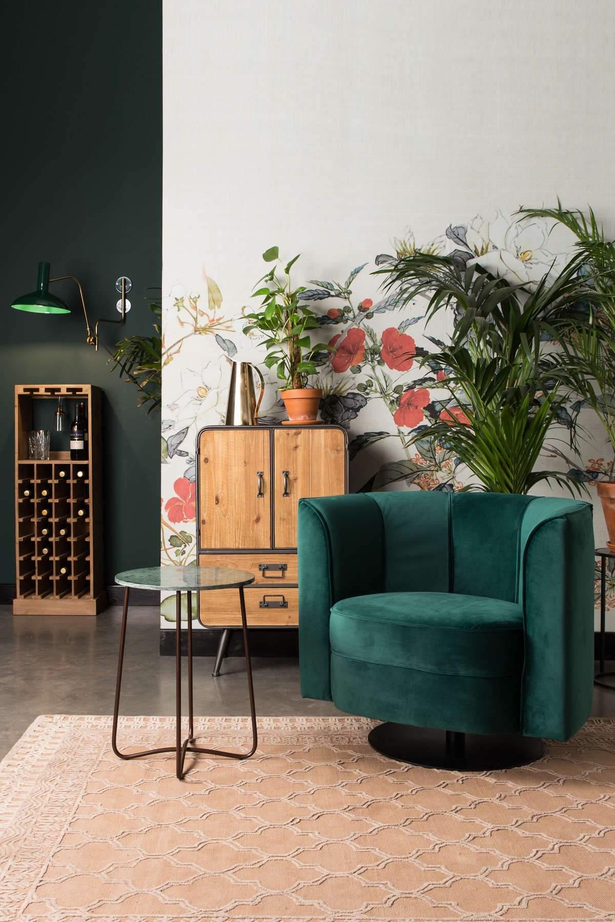 Fotel FLOWER zielony Dutchbone Eye on Design