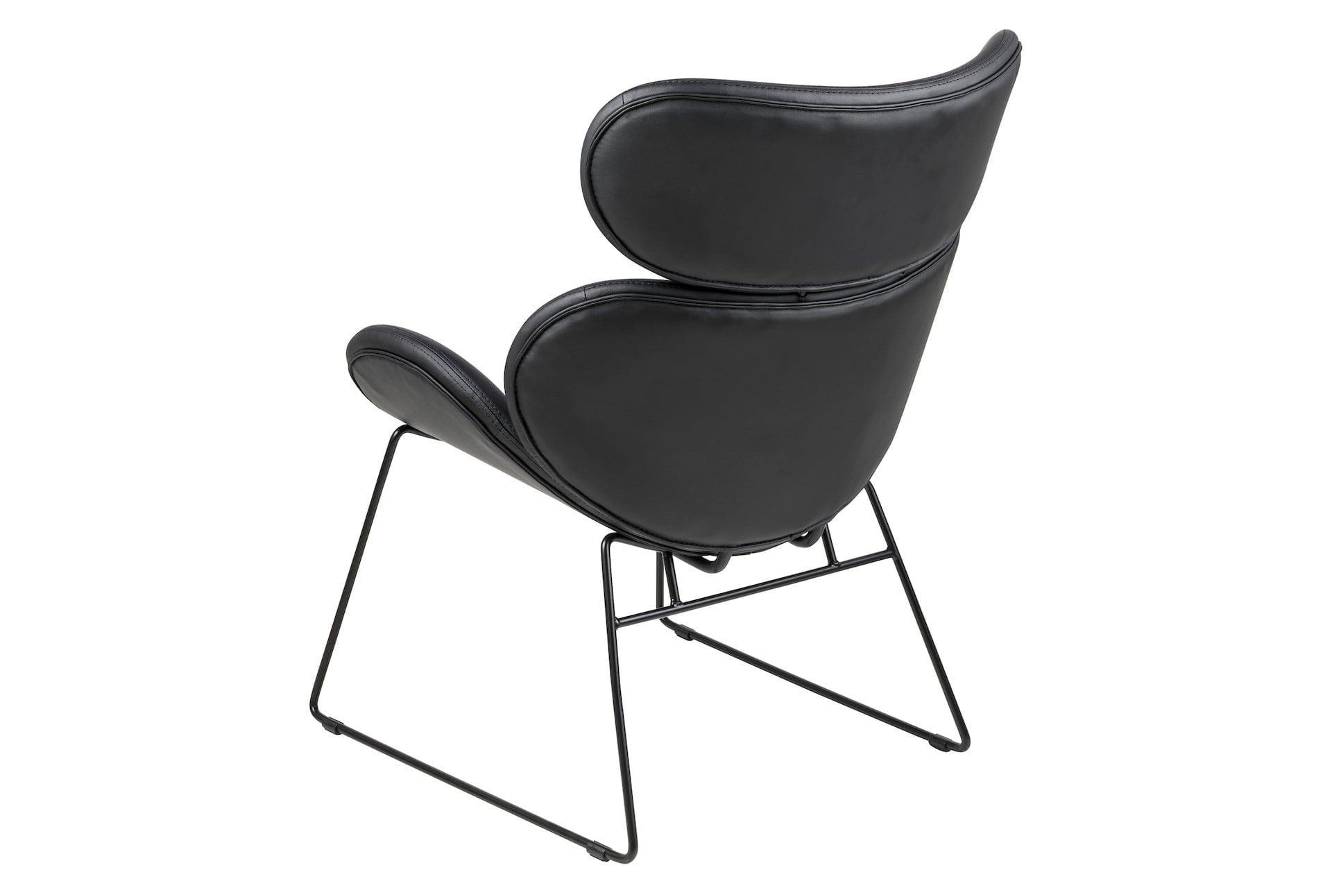 Fotel NILSEN ekoskóra czarny z czarną podstawą Home Essentials Eye on Design