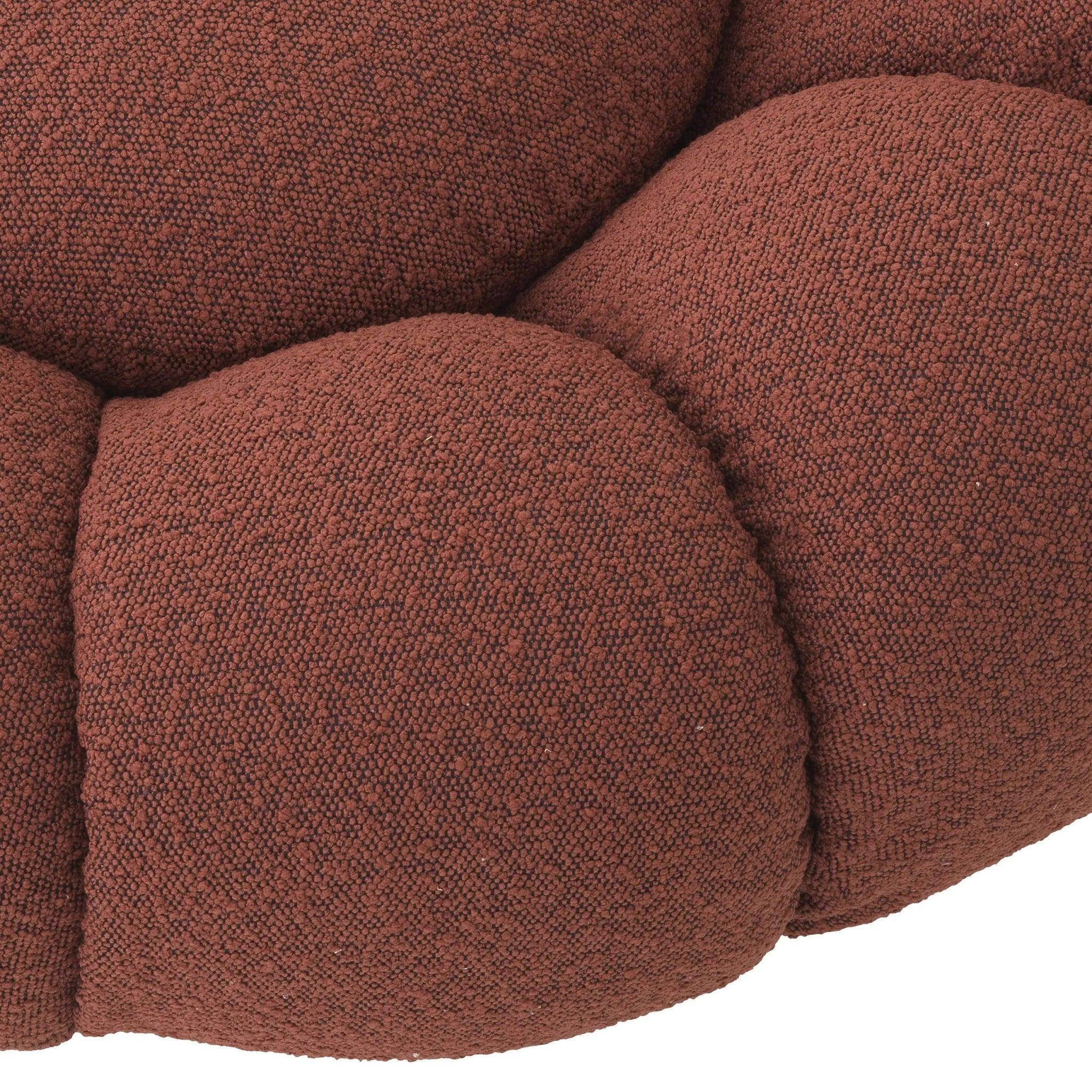 Fotel obrotowy w tkaninie boucle MELLO bordowy Eichholtz Eye on Design