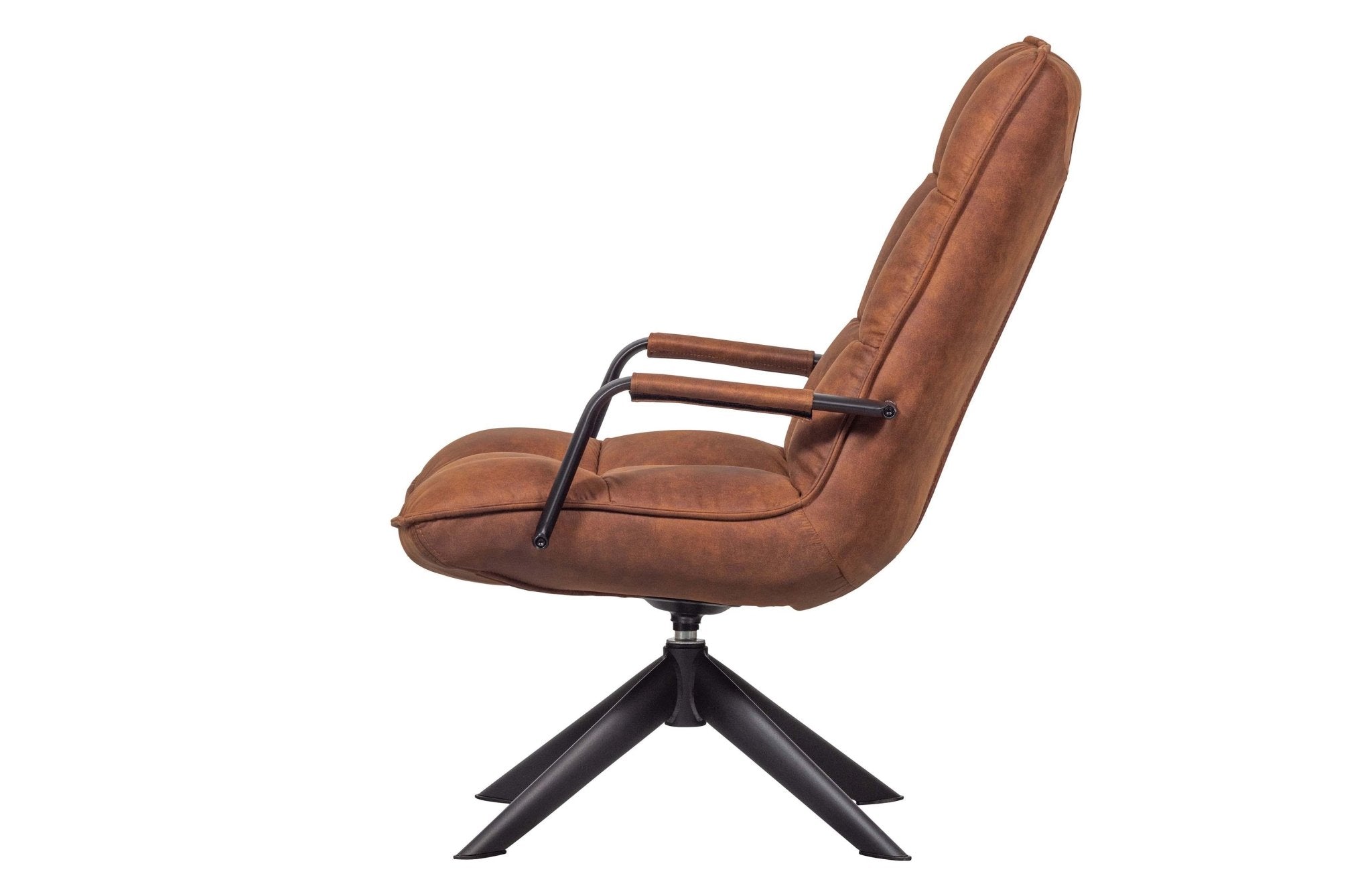 Fotel obrotowy z podłokietnikami JOUKE brązowy Woood Eye on Design