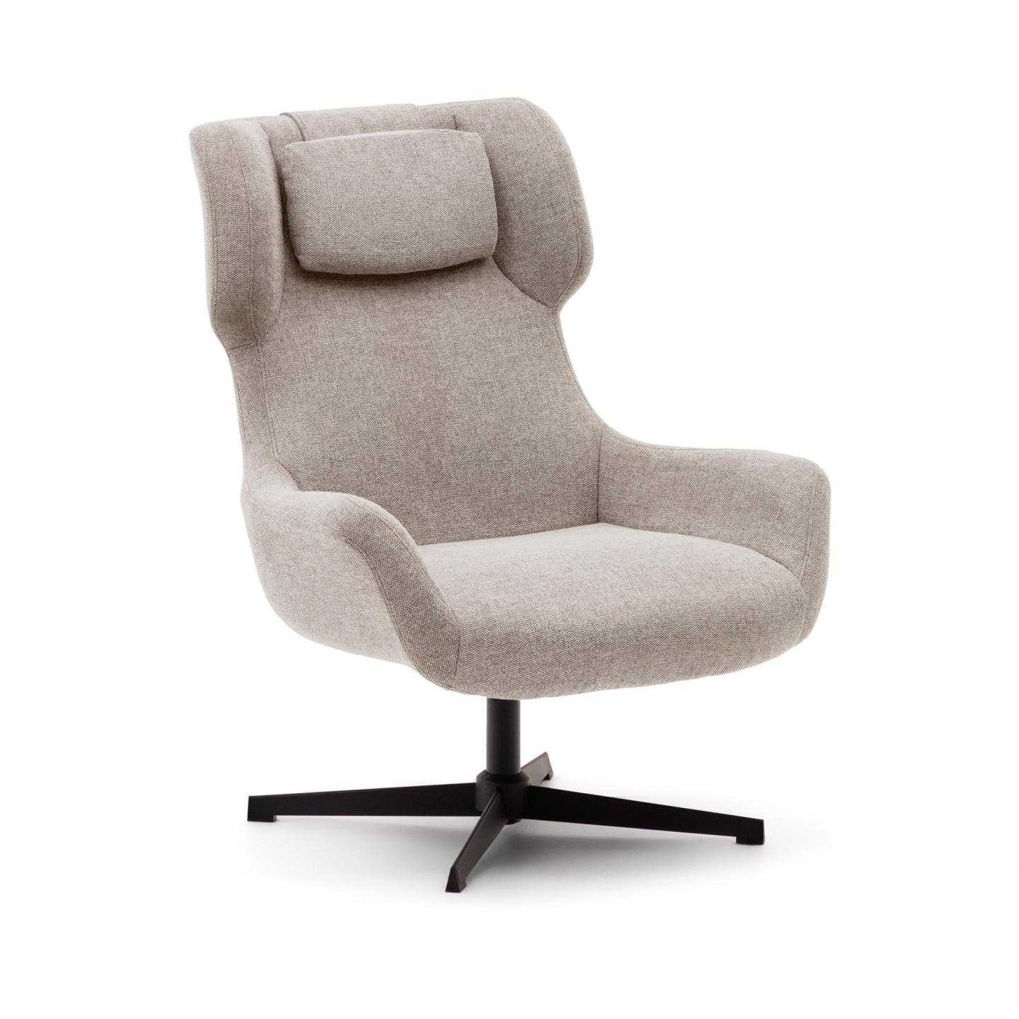 Fotel obrotowy ZALINA beżowy szenil La Forma Eye on Design