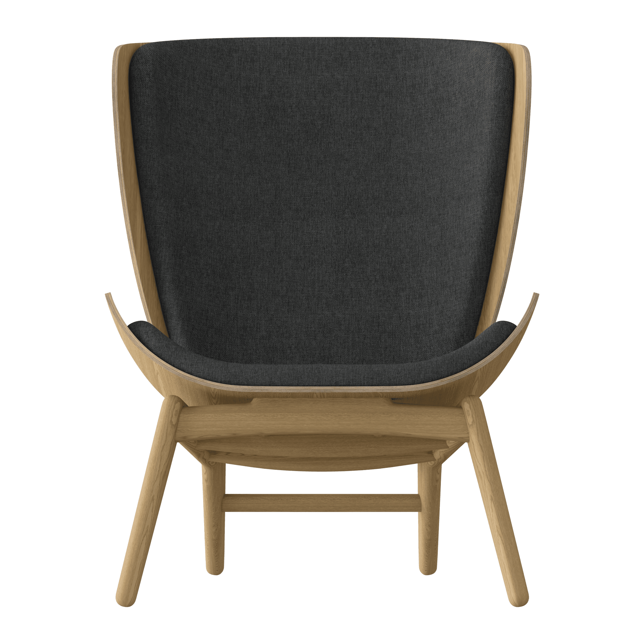Fotel READER antracytowy z dębową podstawą UMAGE Eye on Design