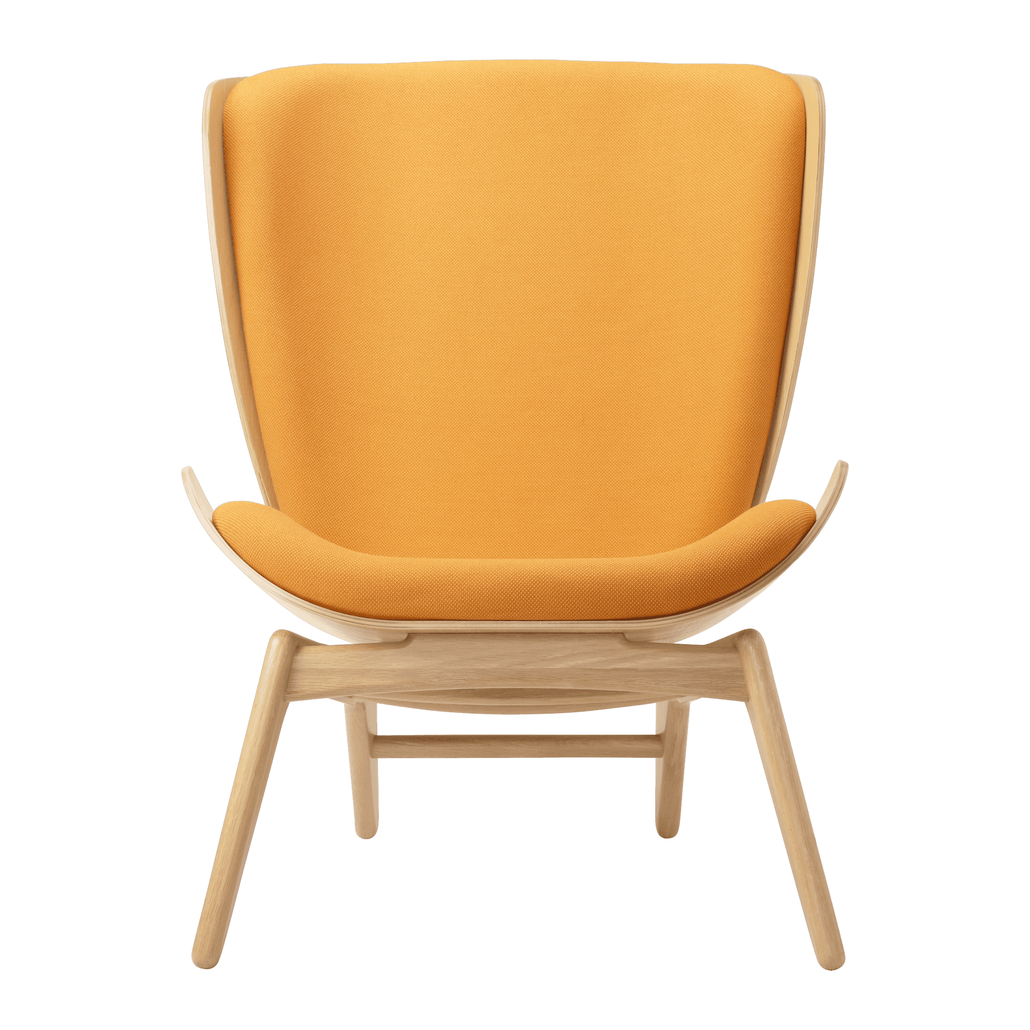 Fotel READER bursztynowy z dębową podstawą UMAGE Eye on Design