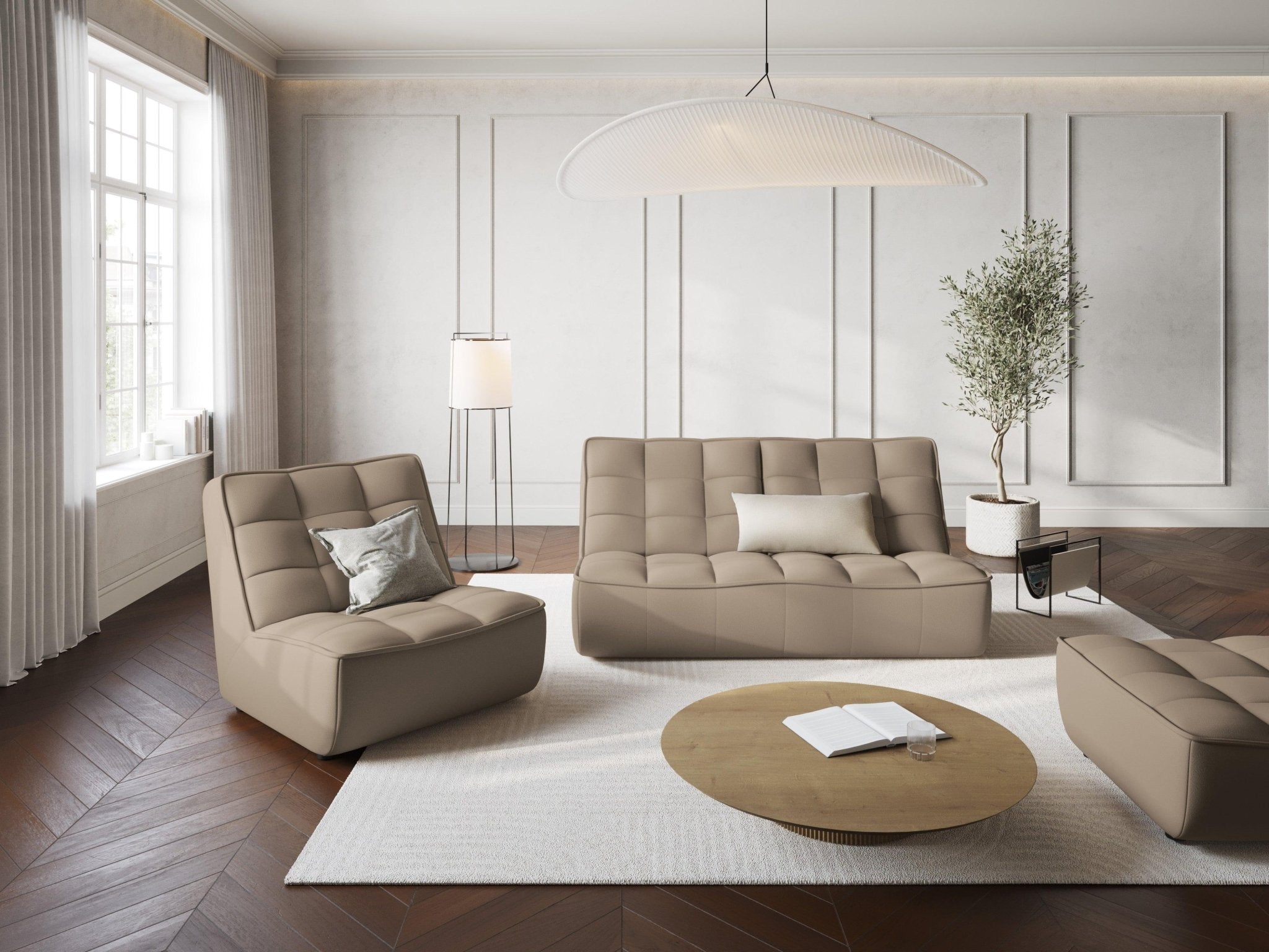 Fotel skórzany MONI cappuccino Maison Heritage Eye on Design