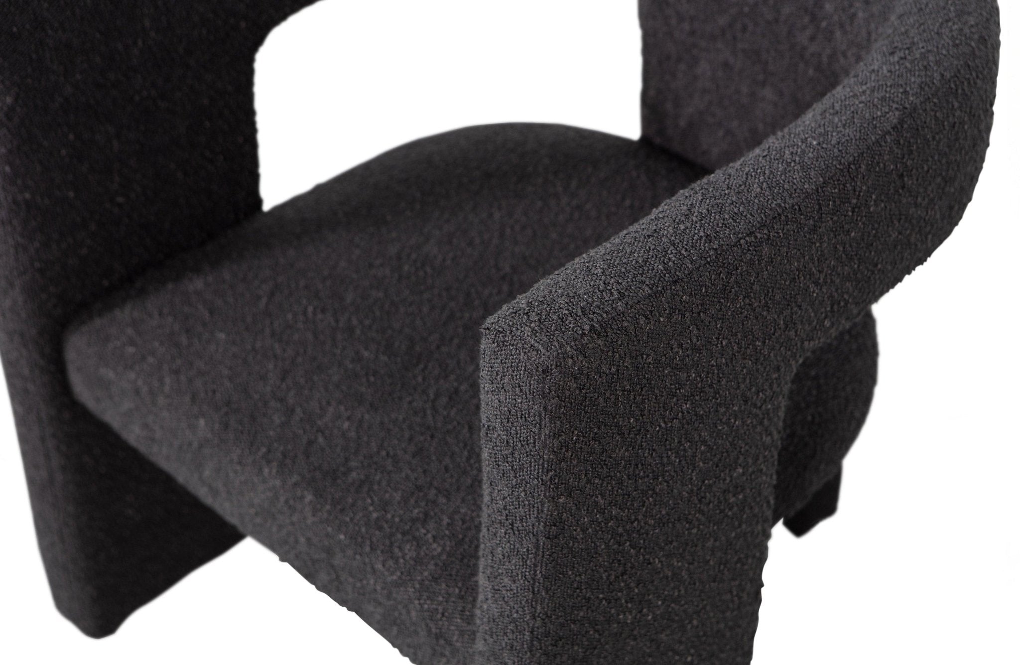 Fotel TIWA boucle ciemnoszary Woood Exclusive Eye on Design