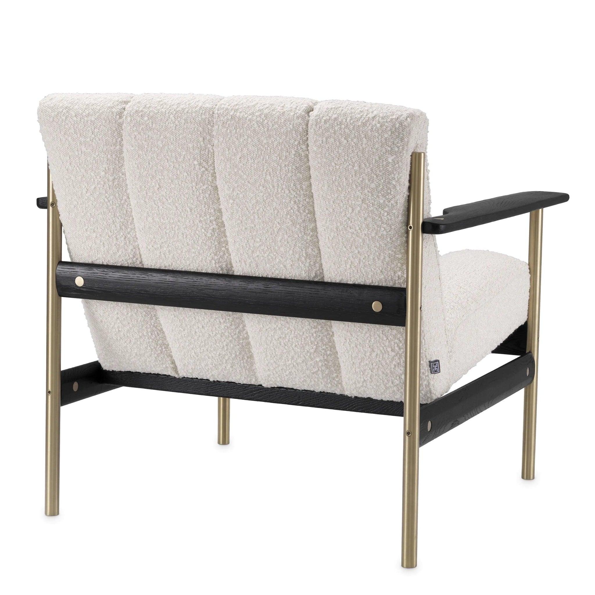 Fotel w tkaninie boucle ELAN kremowy Eichholtz Eye on Design