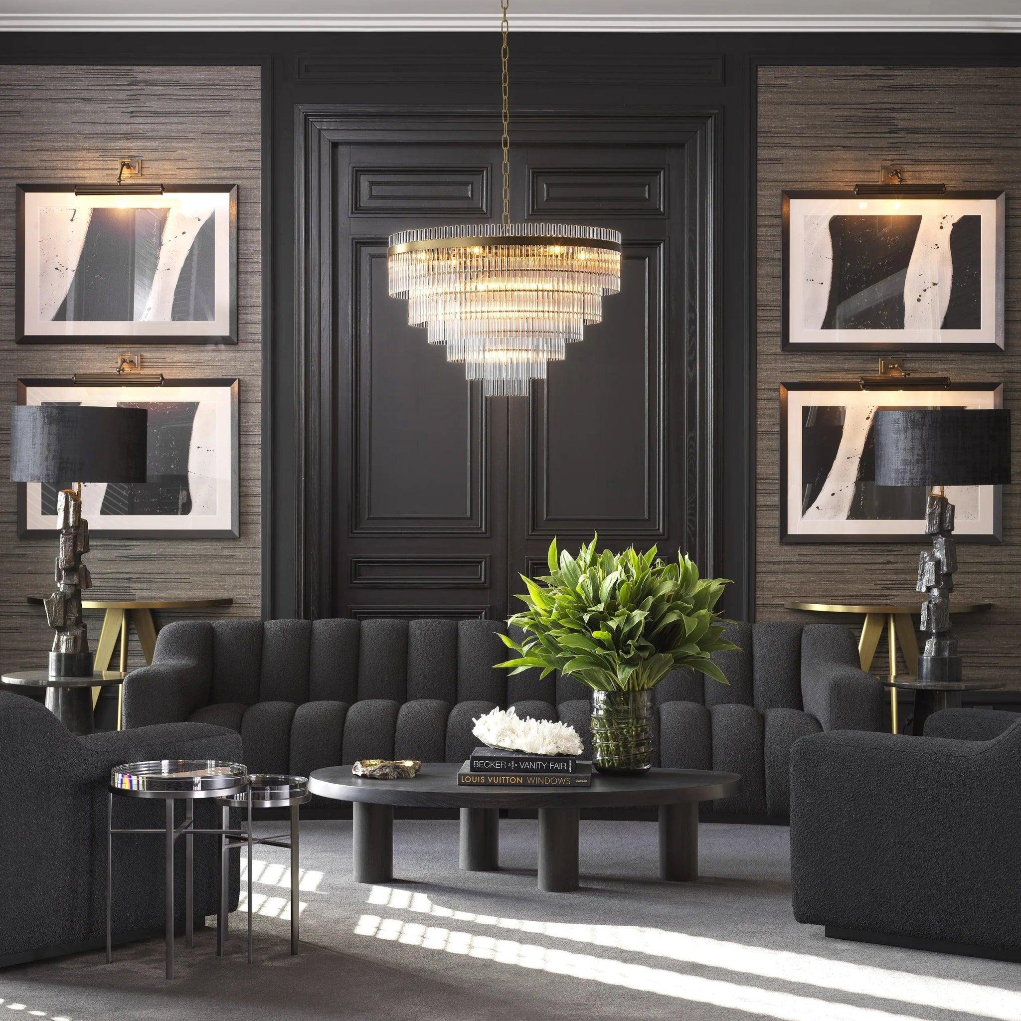 Fotel w tkaninie boucle KELLY czarny Eichholtz Eye on Design