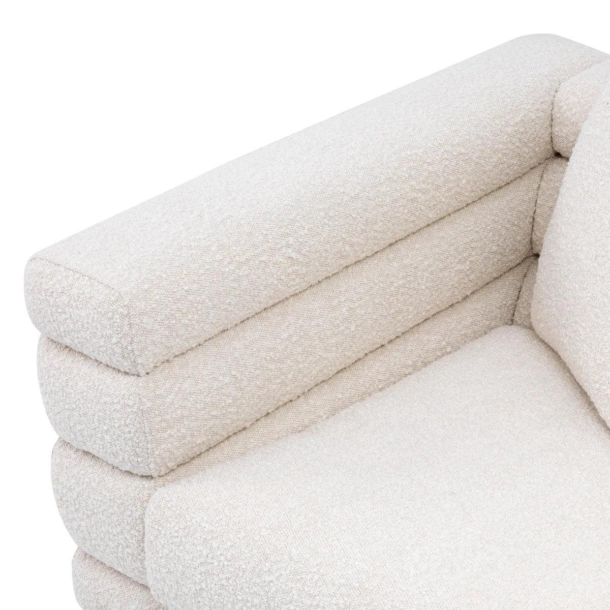 Fotel w tkaninie boucle YORK kremowy Eichholtz Eye on Design
