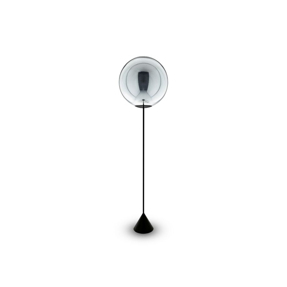 Globuskegel Silberstehlampe
