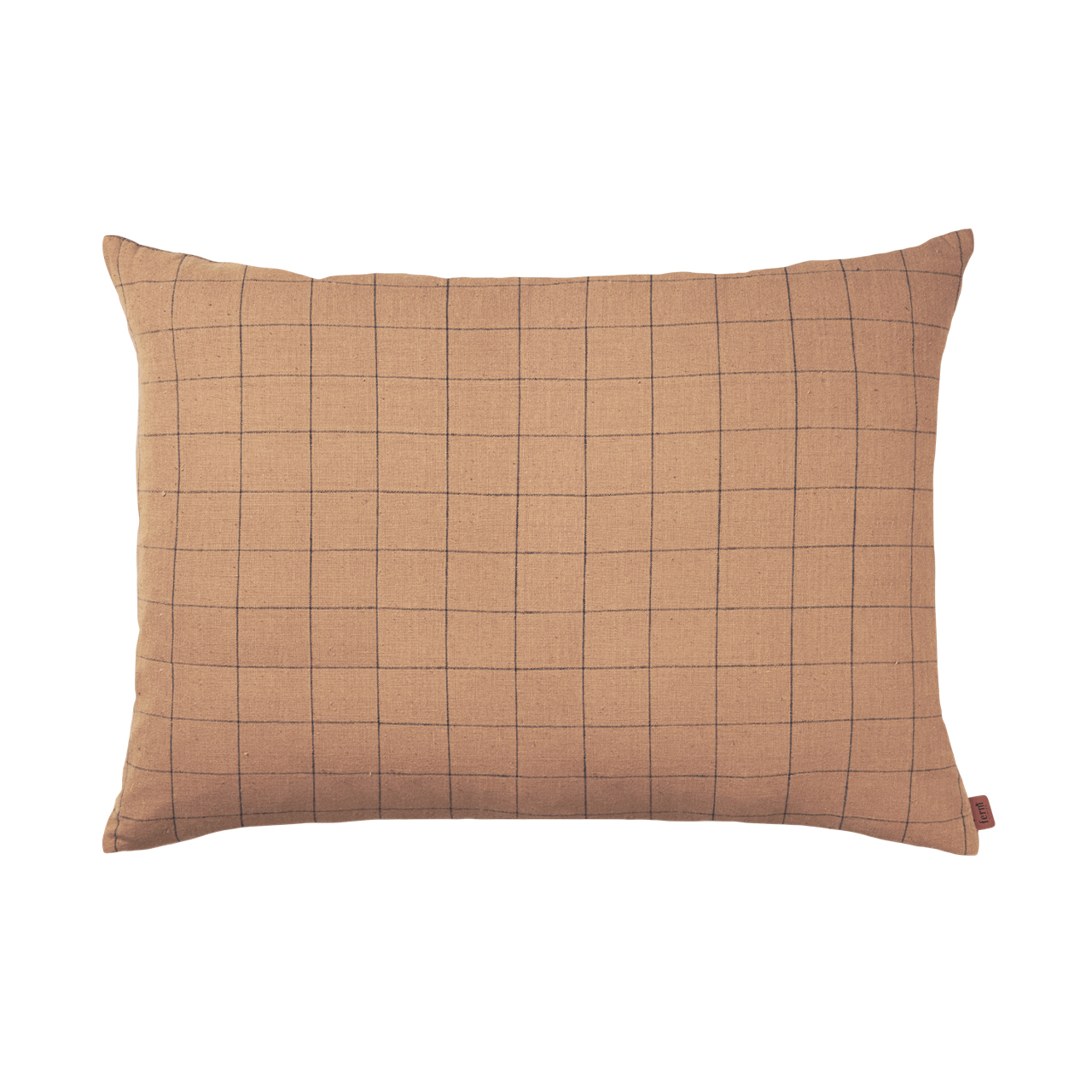 Poduszka dekoracyjna RECTANGLE COTTON GRID brązowa krata