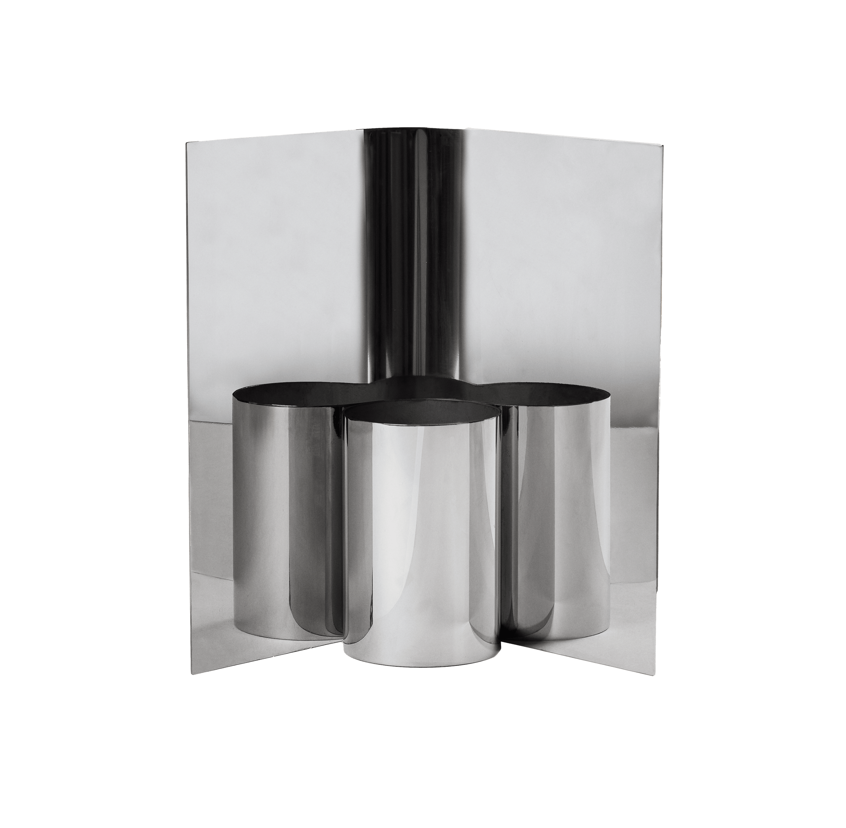 EDDY Vase aus poliertem Edelstahl