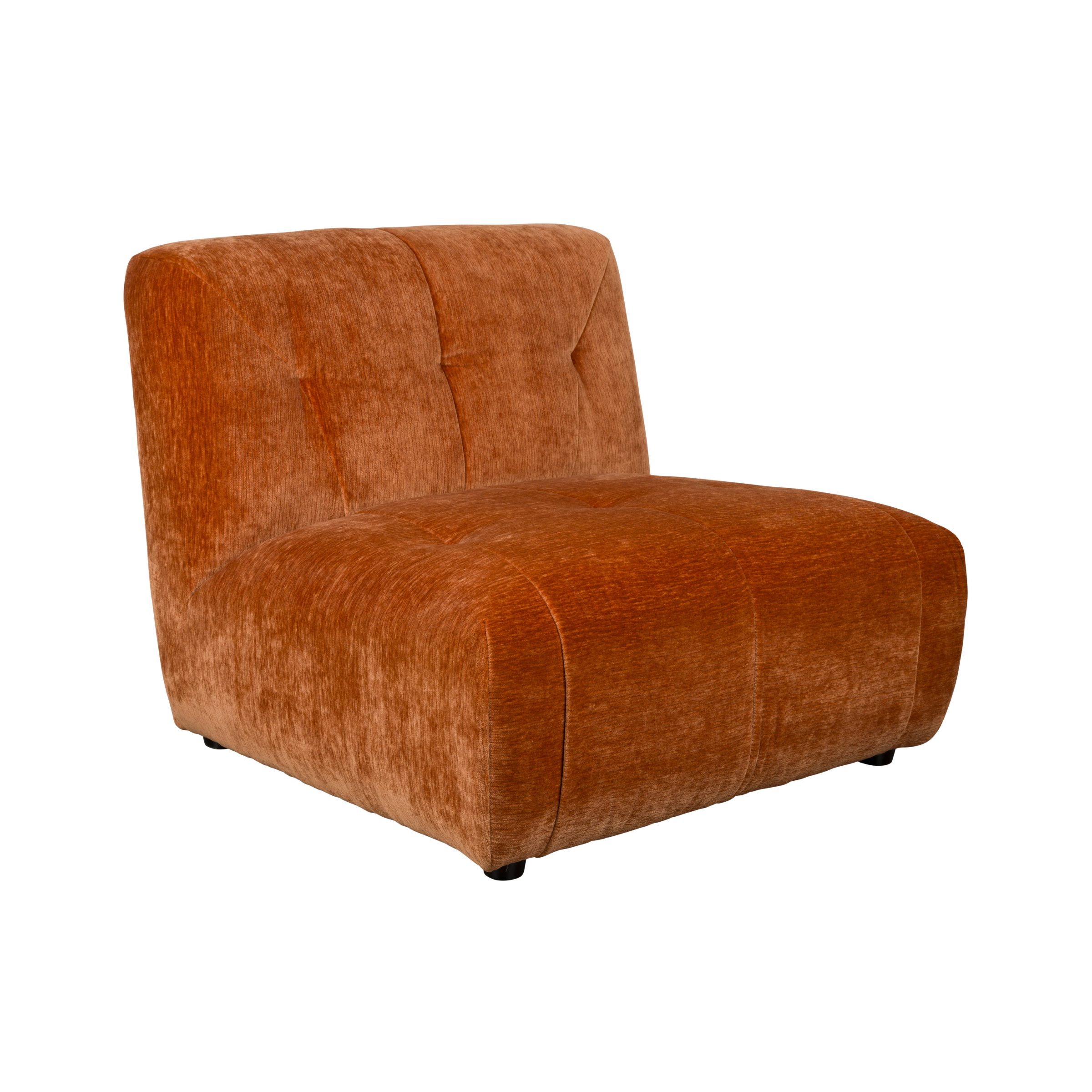 Sofa modułowa GIADA - element środkowy brązowy welur