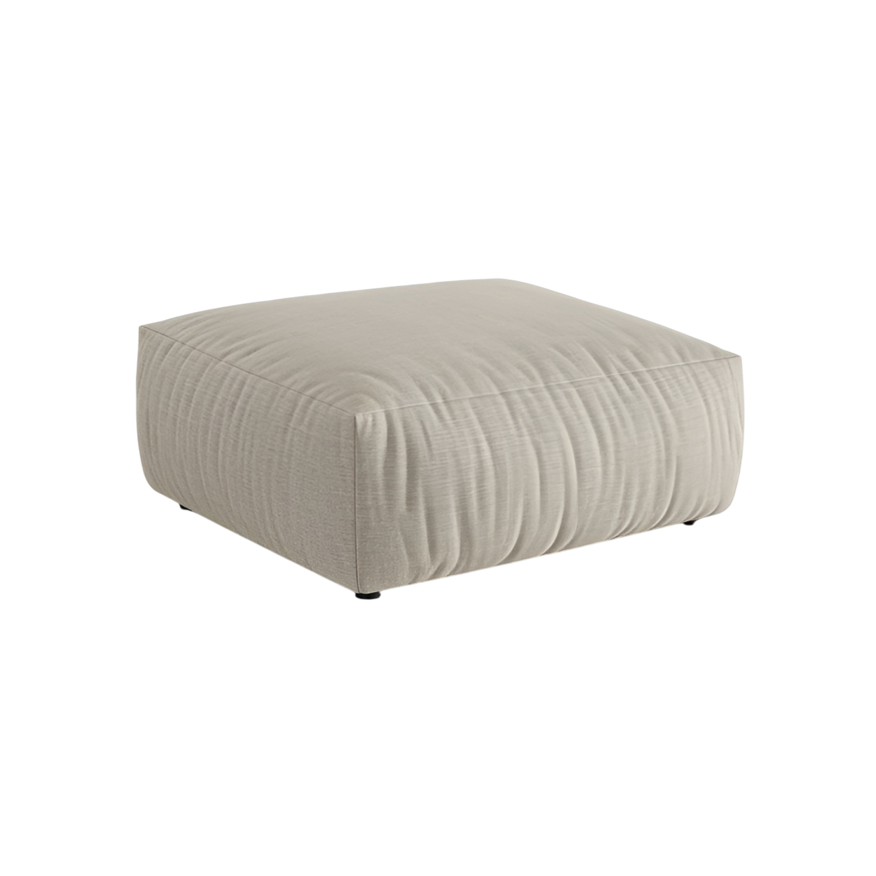 Puf CHRIS cremfarbener Chenille
