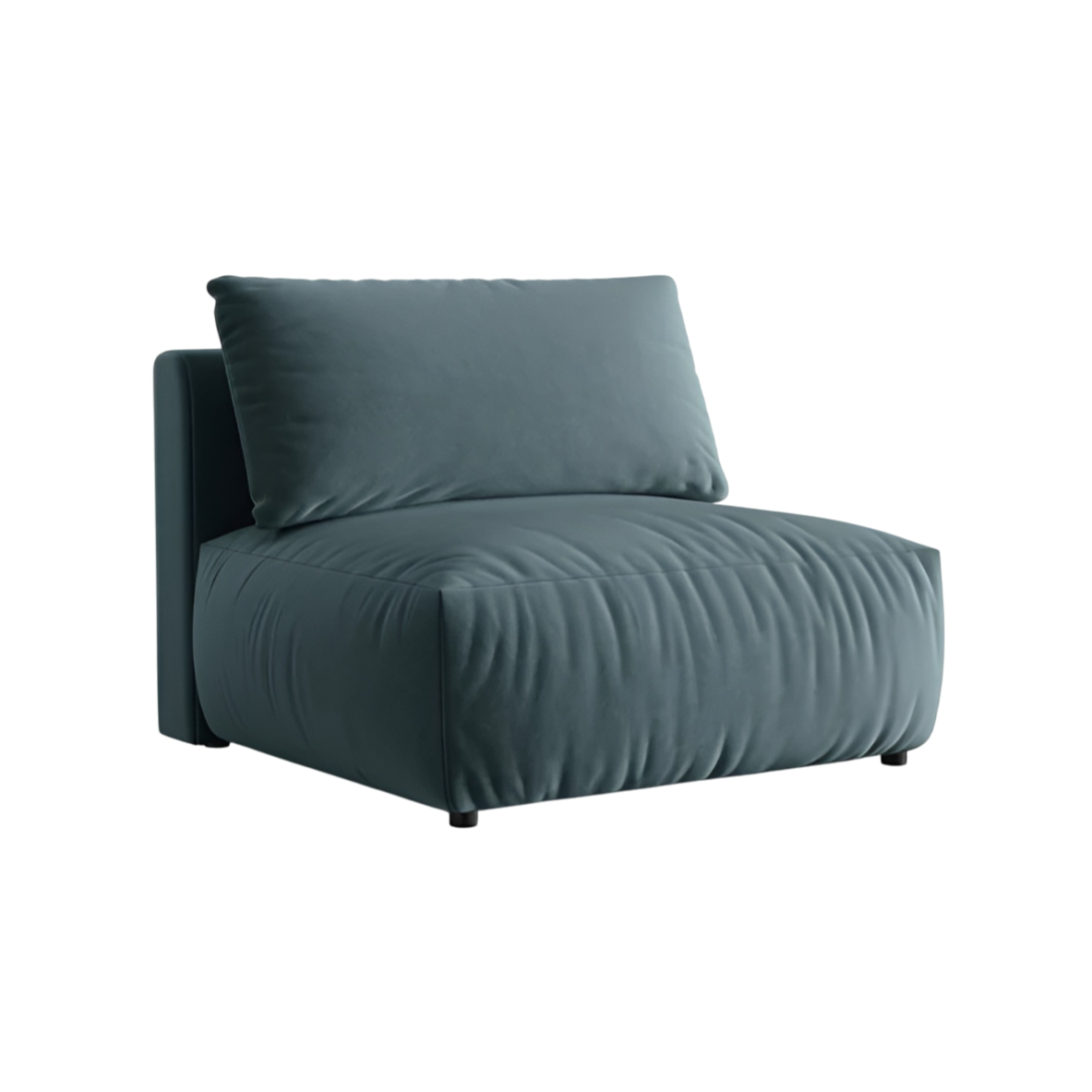 Sofa modułowa aksamitna CHRIS - szeroki element środkowy jasnoniebieski