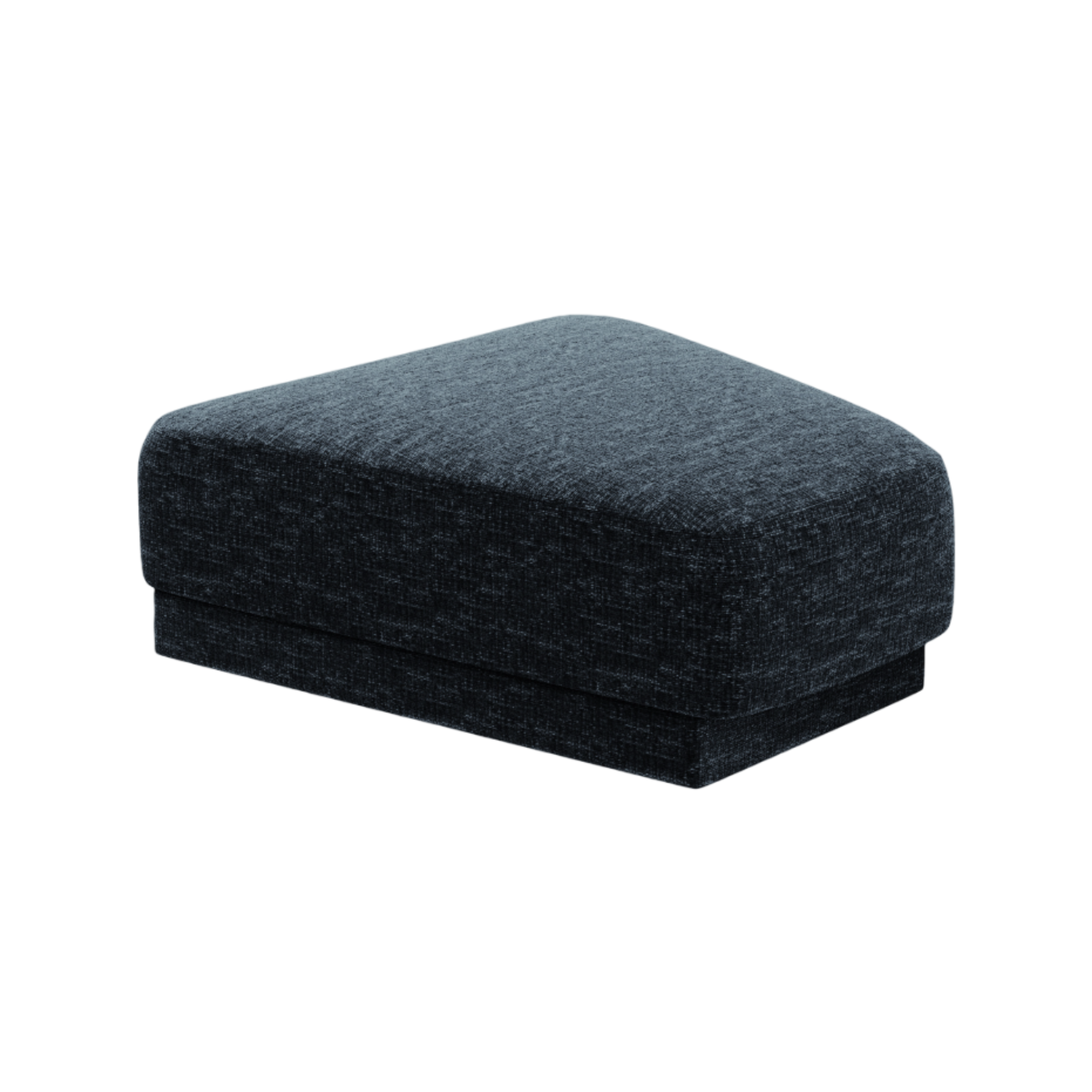 MILEY Pouf Royal Blue Chenille Silk