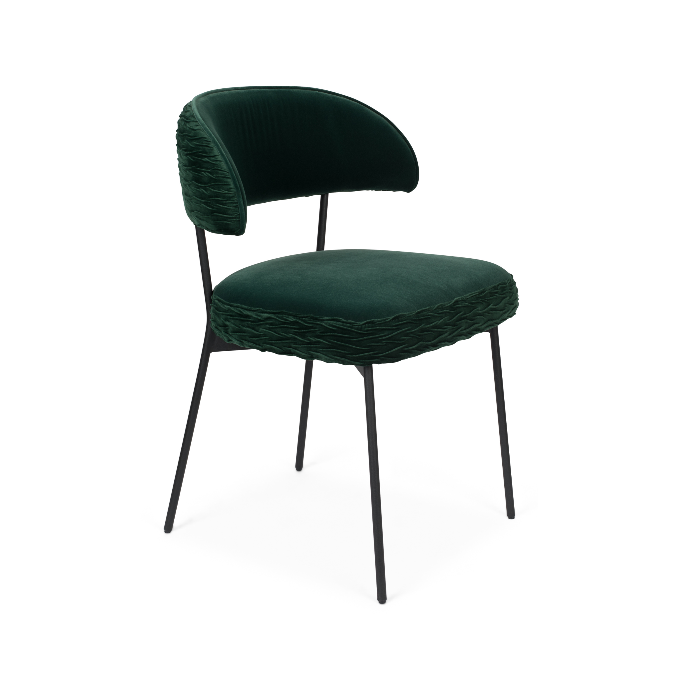 THE WINNER TAKES IT ALL chair dark green with a black base