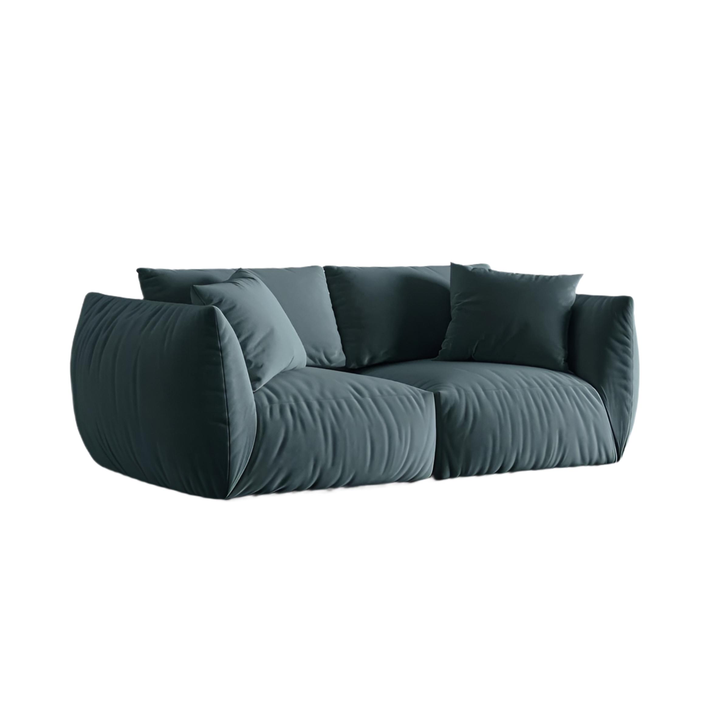 Sofa aksamitna 3-osobowa CHRIS jasnoniebieski