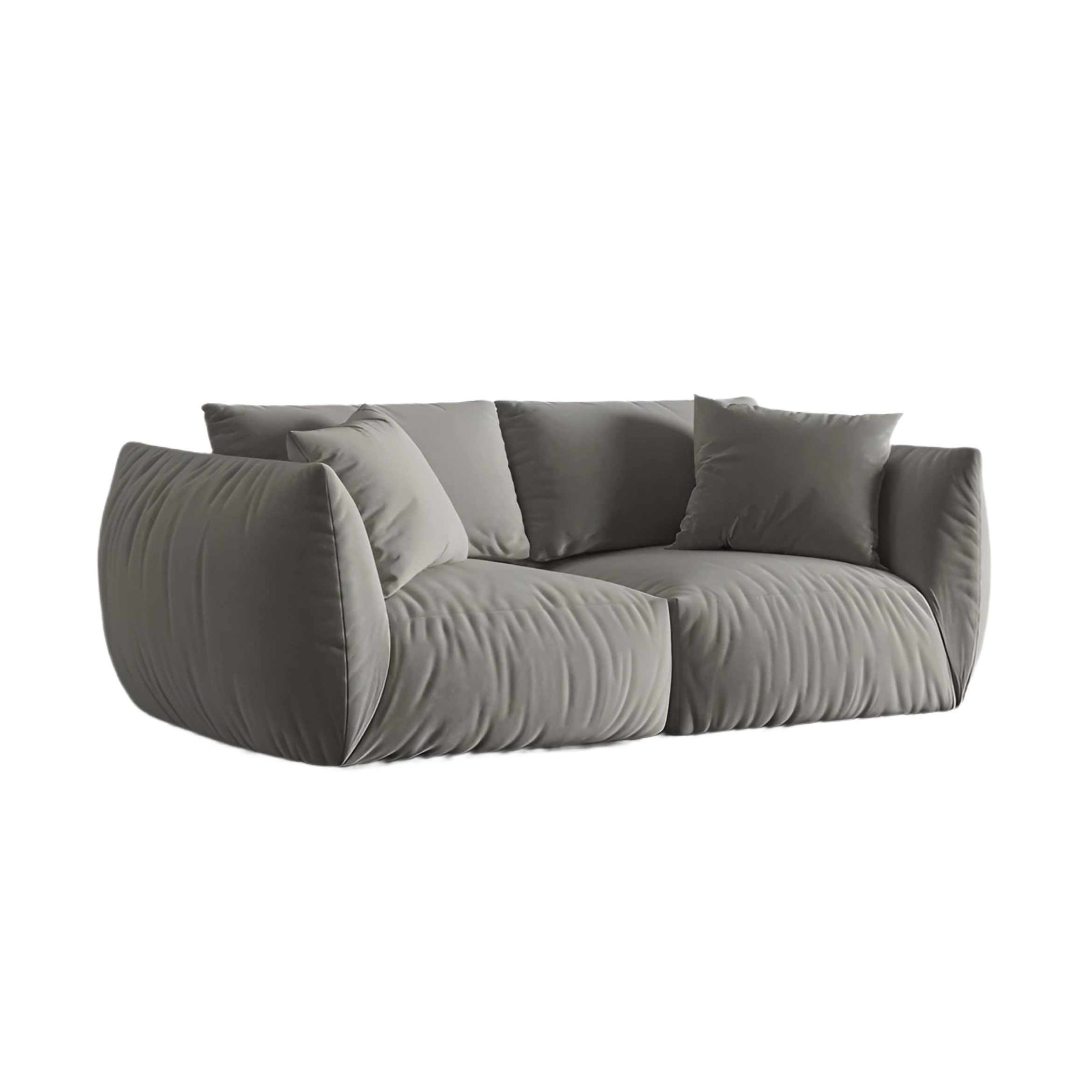 Sofa aksamitna 3-osobowa CHRIS szary