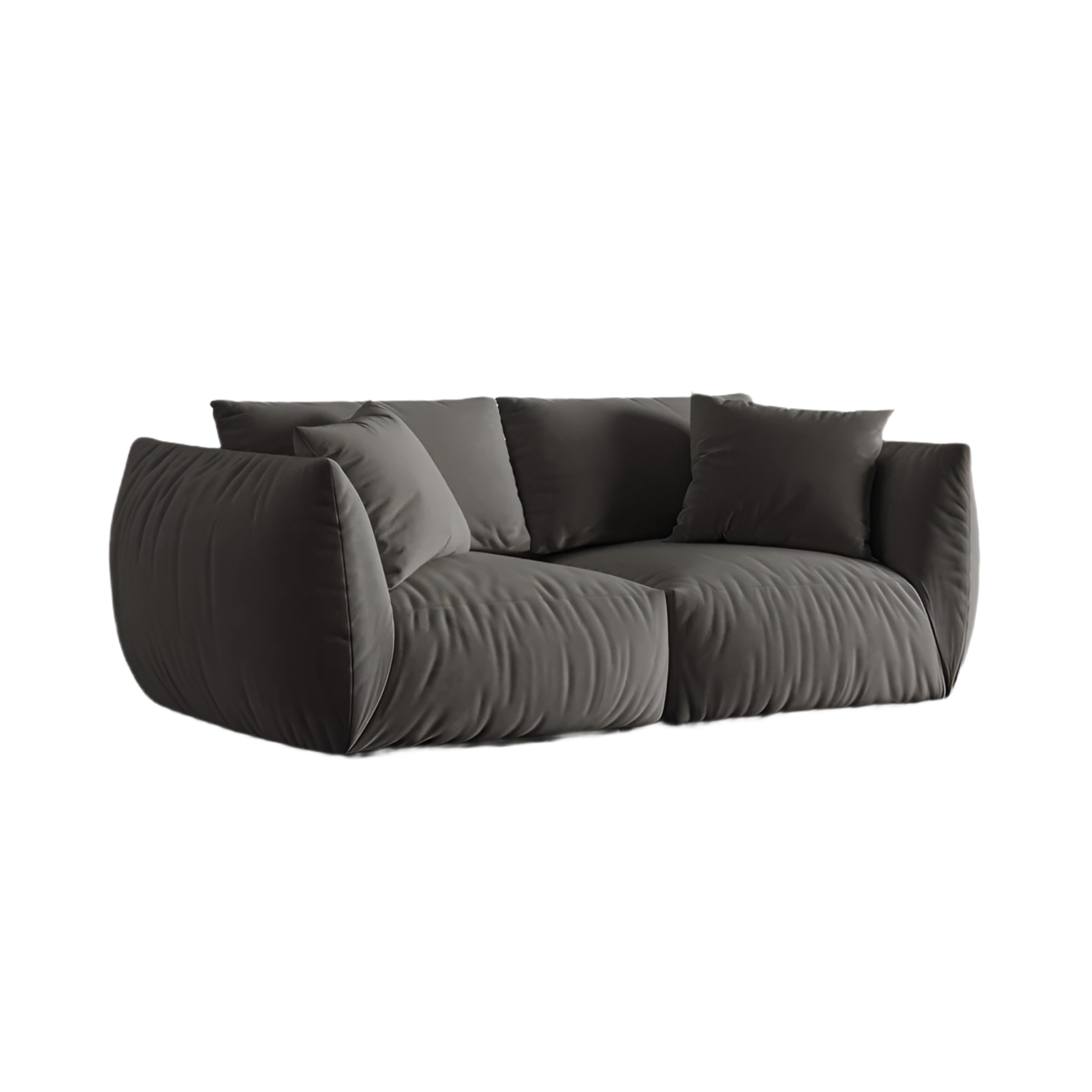 Sofa aksamitna 3-osobowa CHRIS ciemnoszary