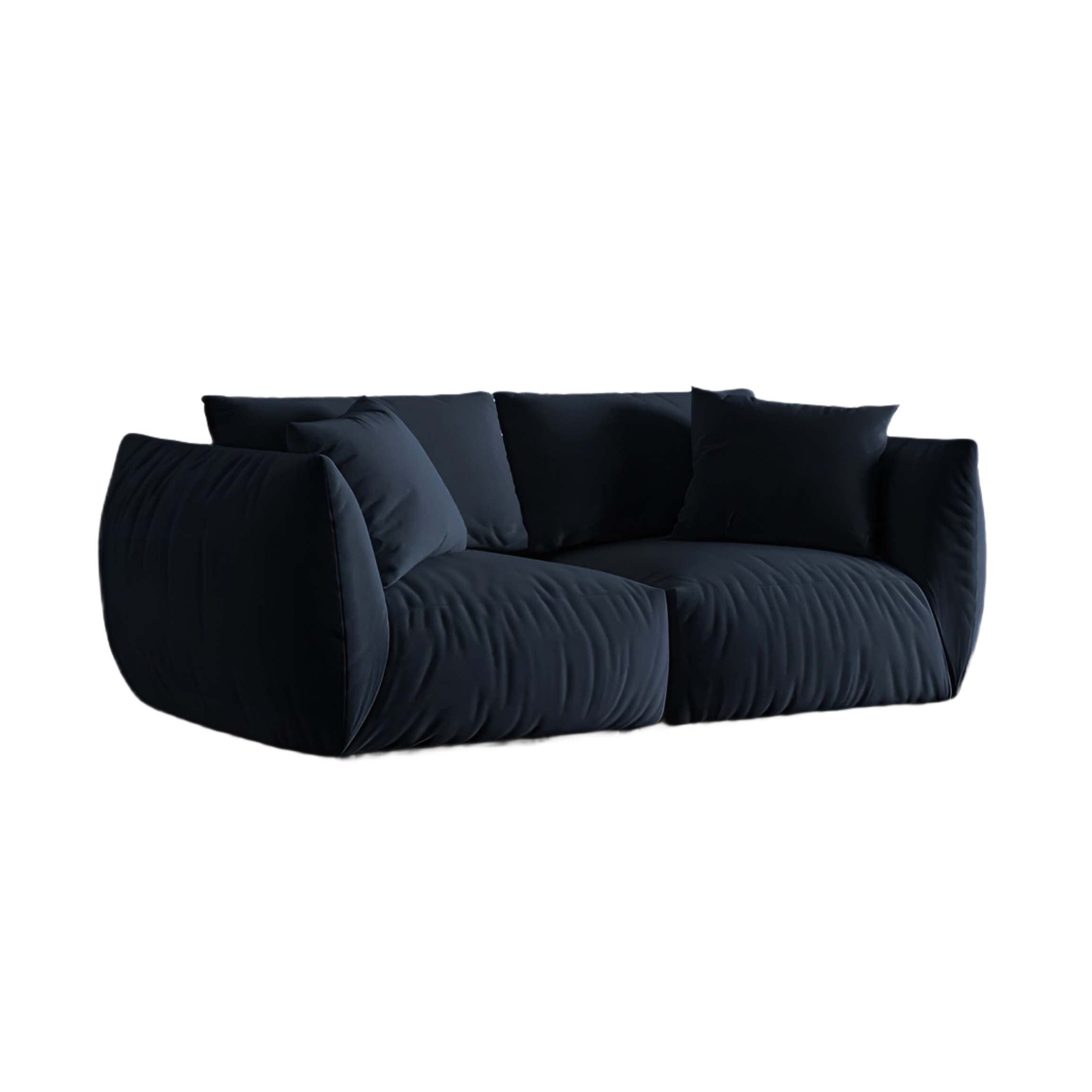 Sofa aksamitna 3-osobowa CHRIS granat królewski