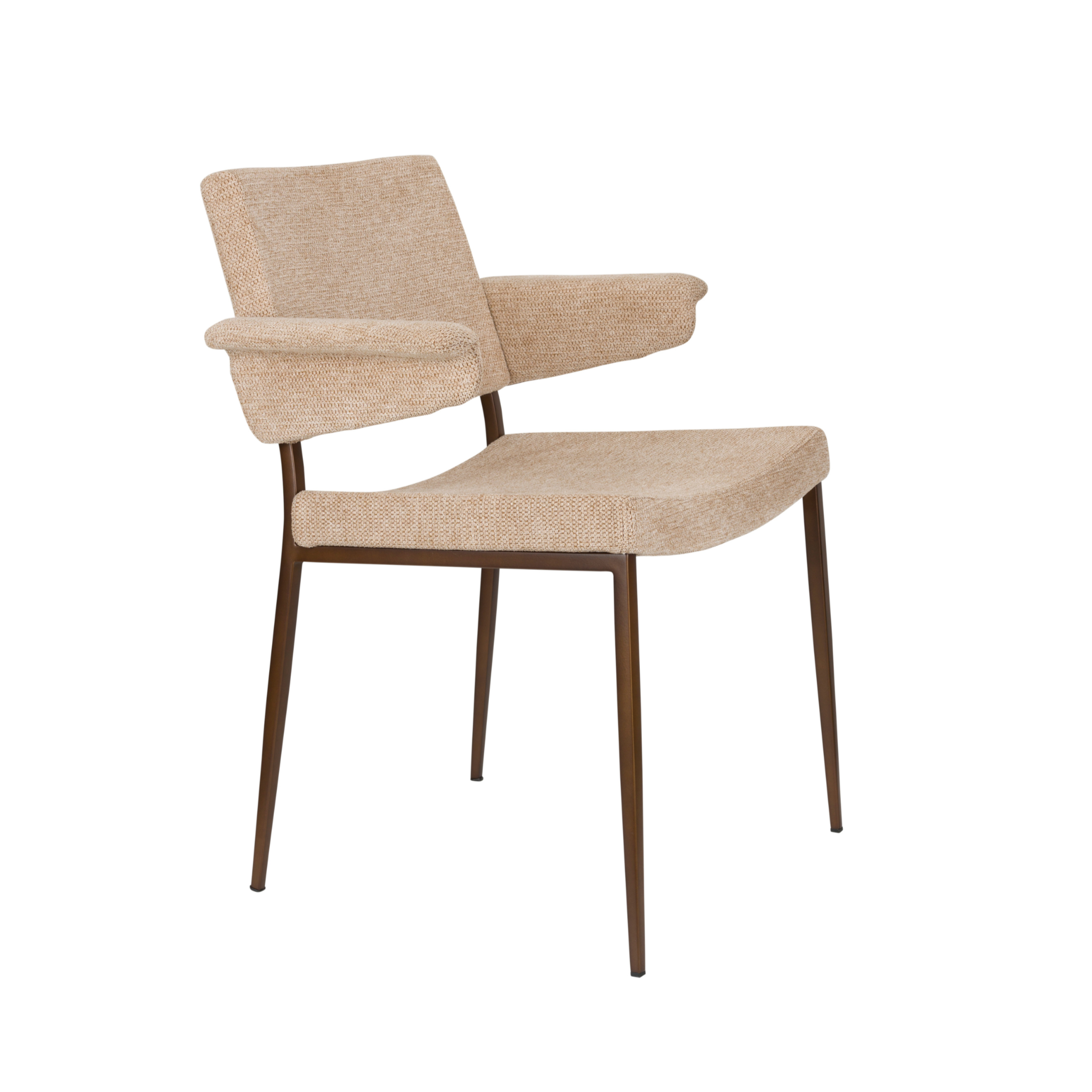 PORTLAND chair beige with brown base