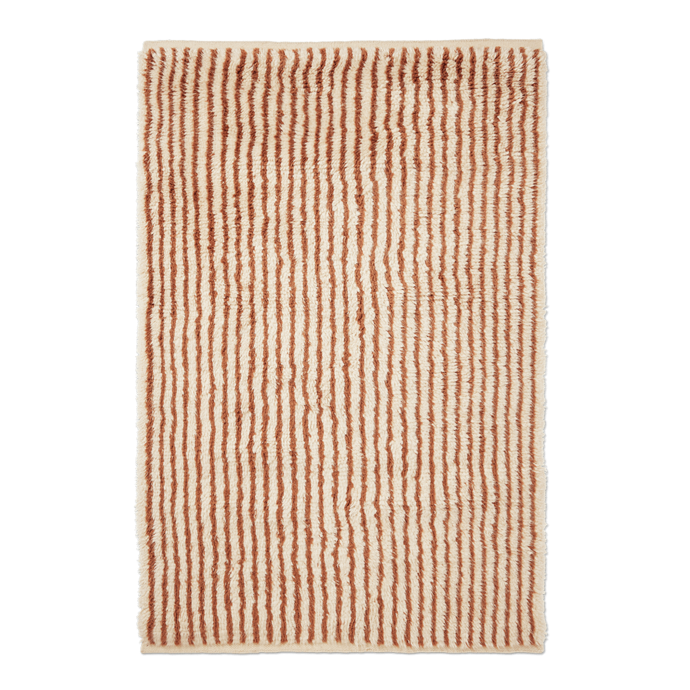 KAMI KNOTTED Teppich Rostbraun mit Beige