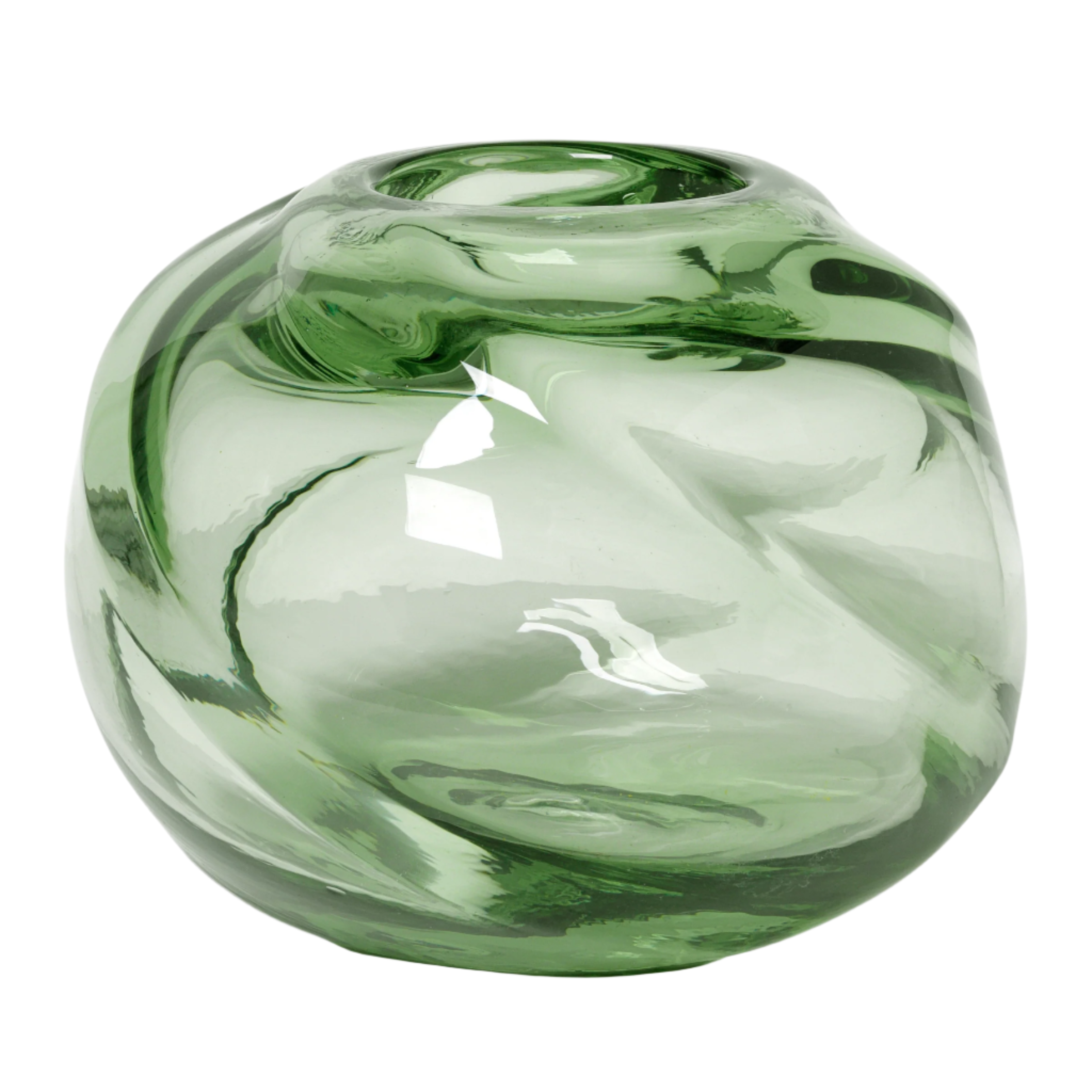 Wazon WATER ROUND SWIRL jasnozielon