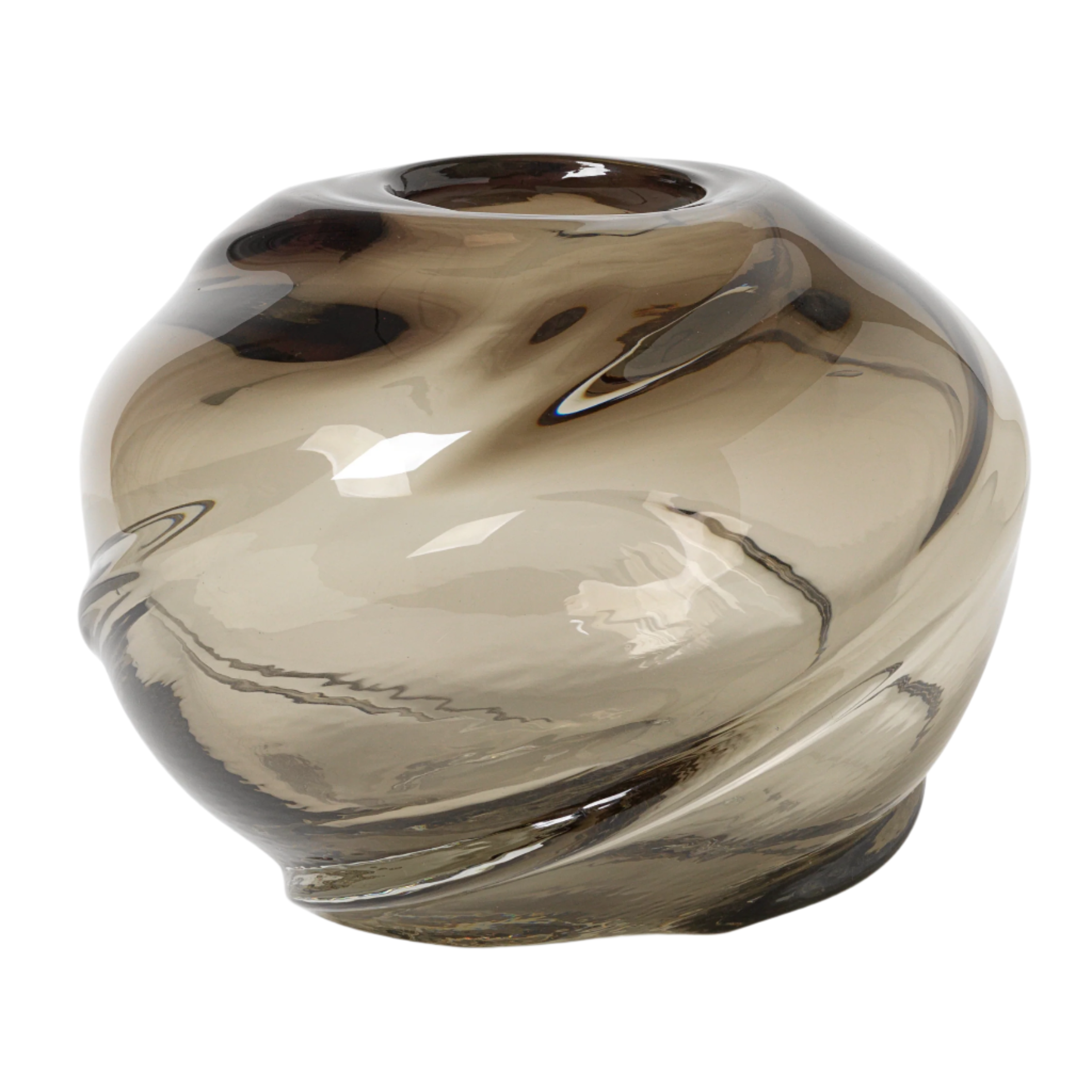 Wazon WATER ROUND SWIRL ciemnoszary
