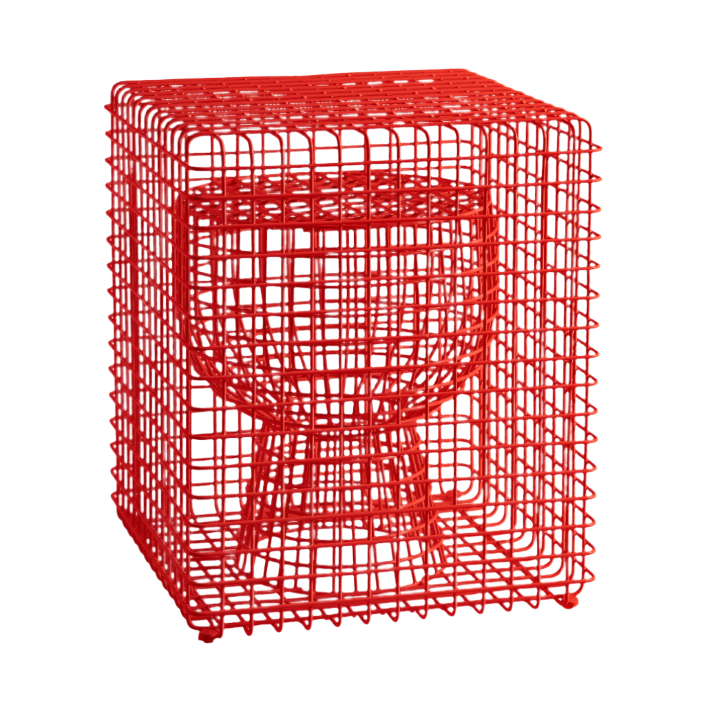 Stołek dekoracyjny TIP TAP WIRE czerwony