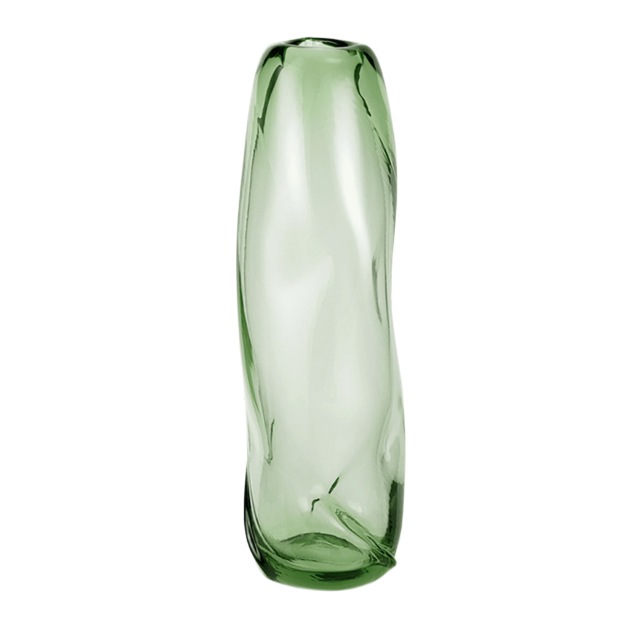 Wazon WATER TALL SWIRL jasnozielony
