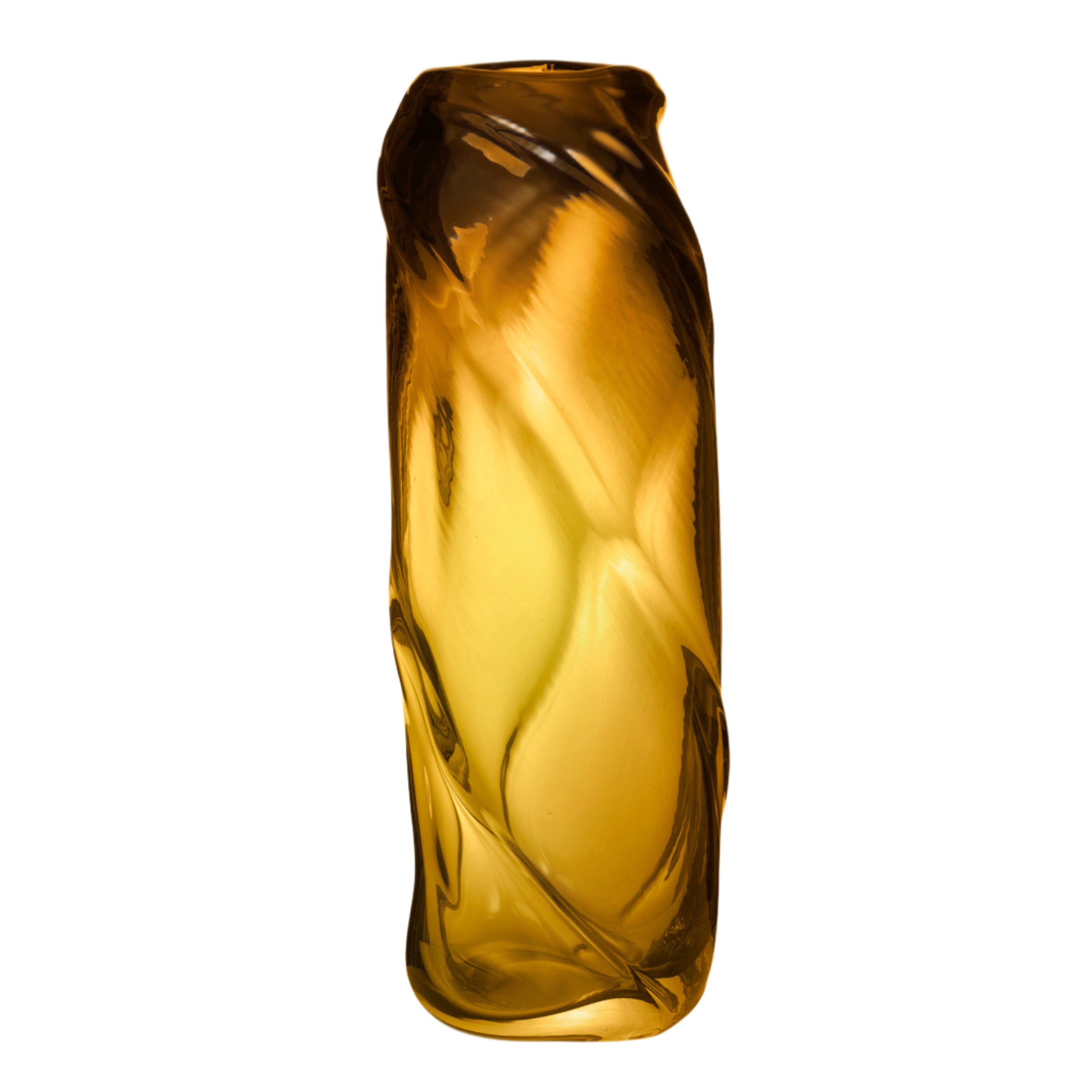 Wazon WATER TALL SWIRL bursztynowy