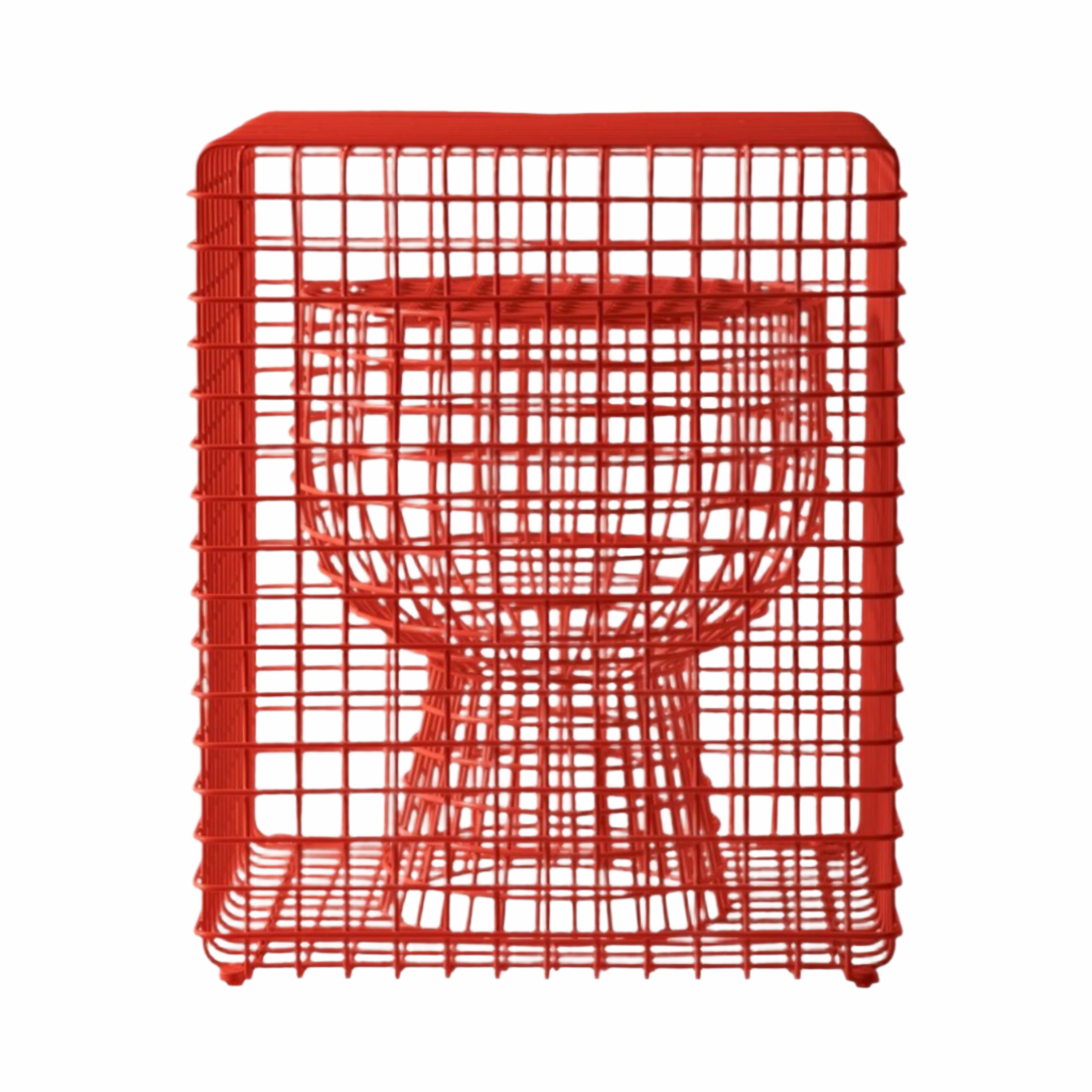 Stołek dekoracyjny TIP TAP WIRE czerwony