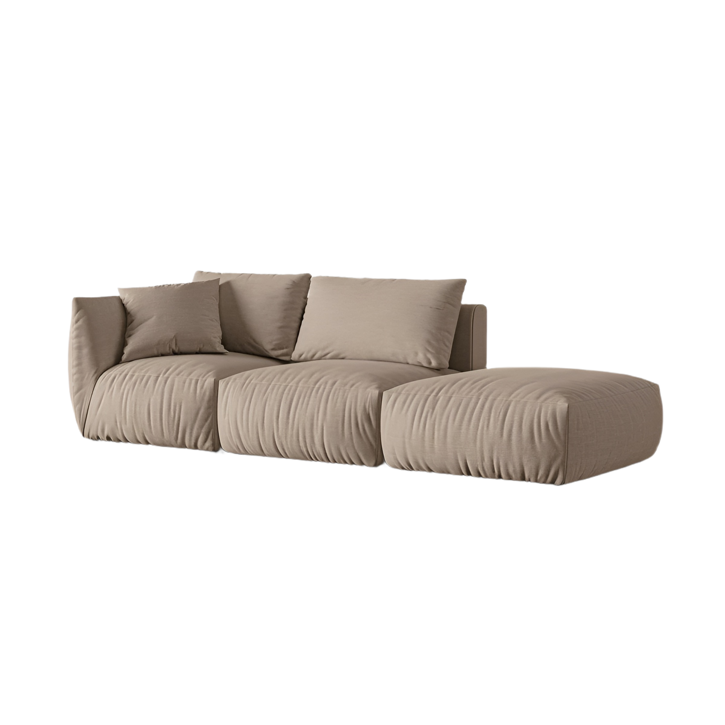 Sofa modułowa 3-osobowa prawostronna CHRIS piaskowy szenil