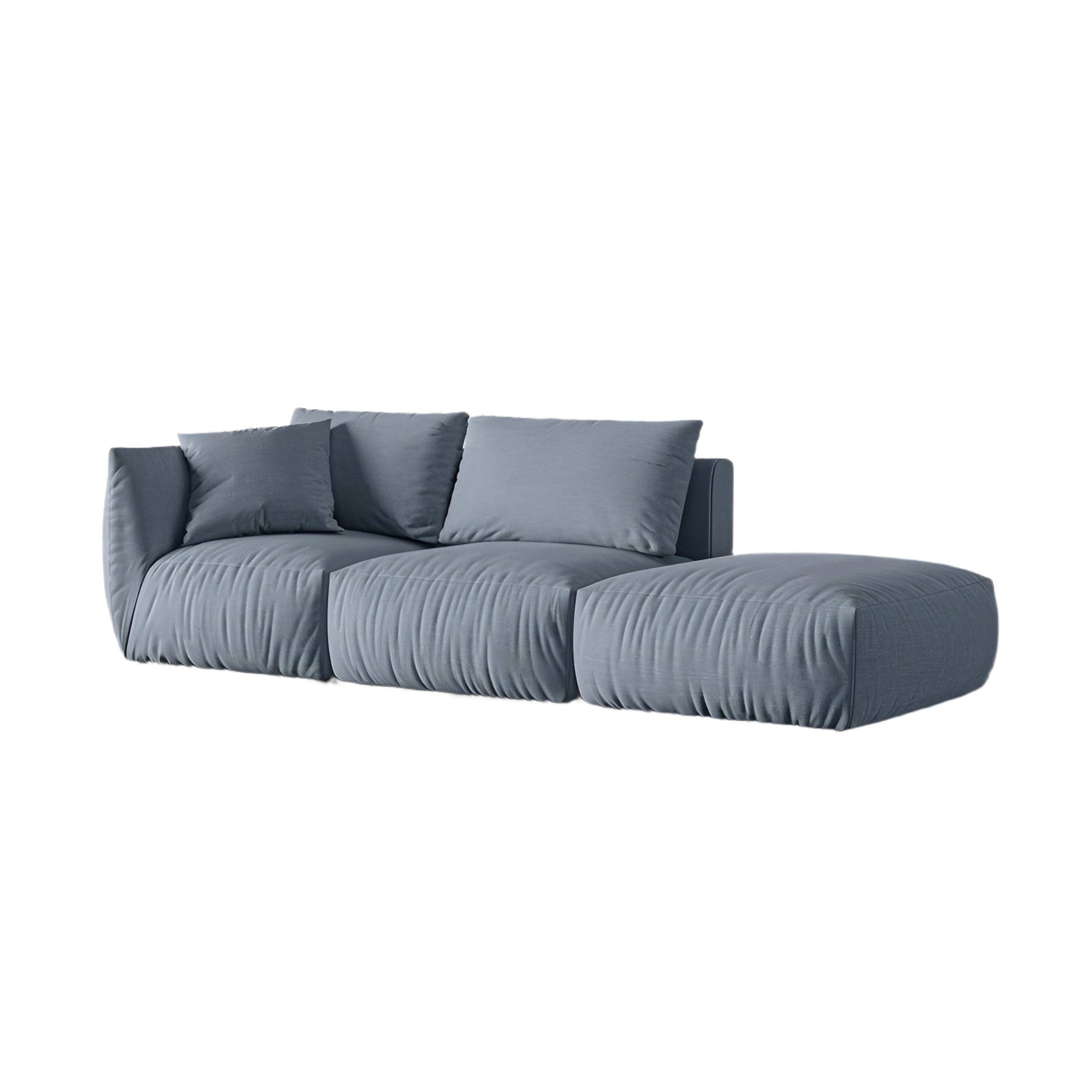 Sofa modułowa 3-osobowa prawostronna CHRIS jasnoniebieski szenil
