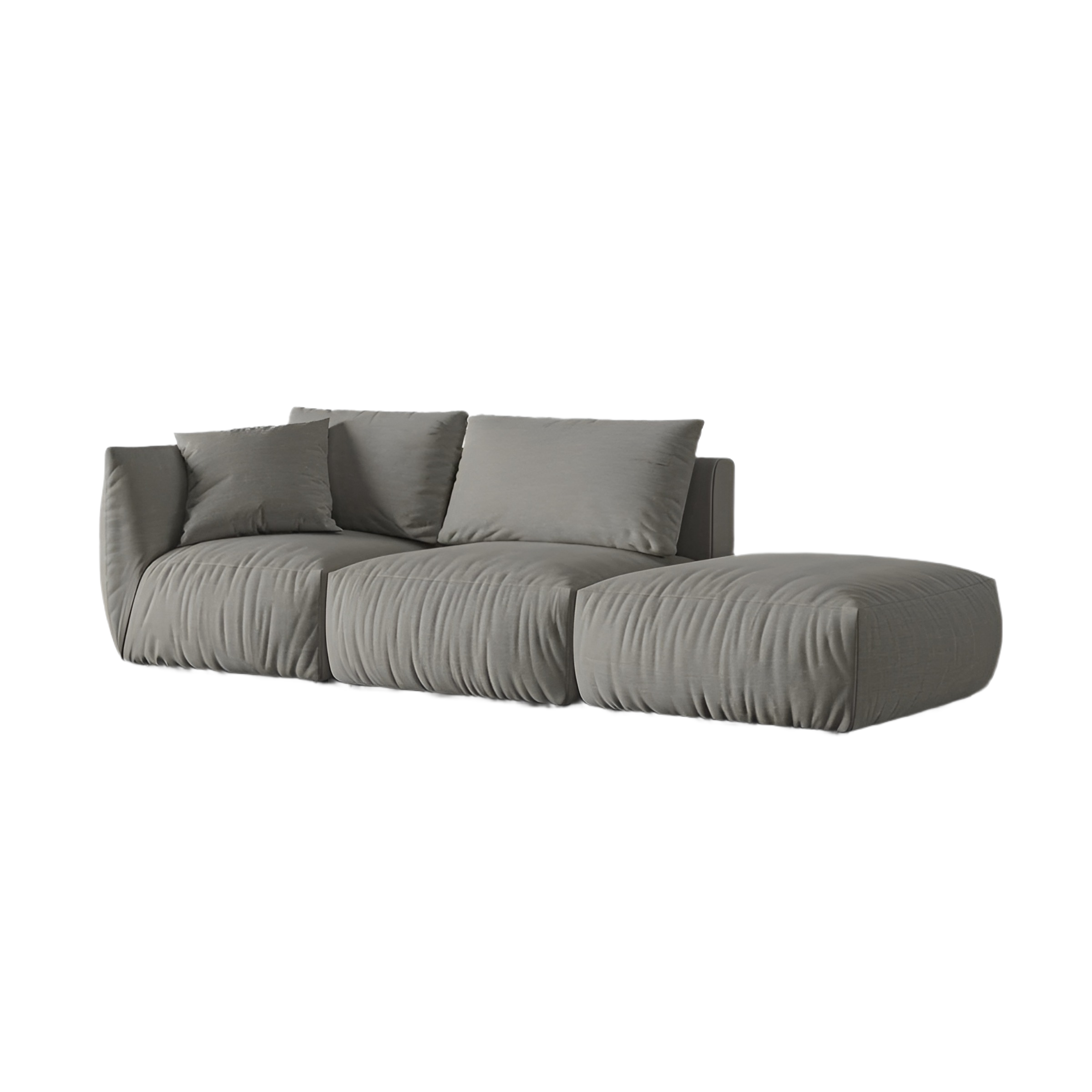 Sofa modułowa 3-osobowa prawostronna CHRIS szary szenil