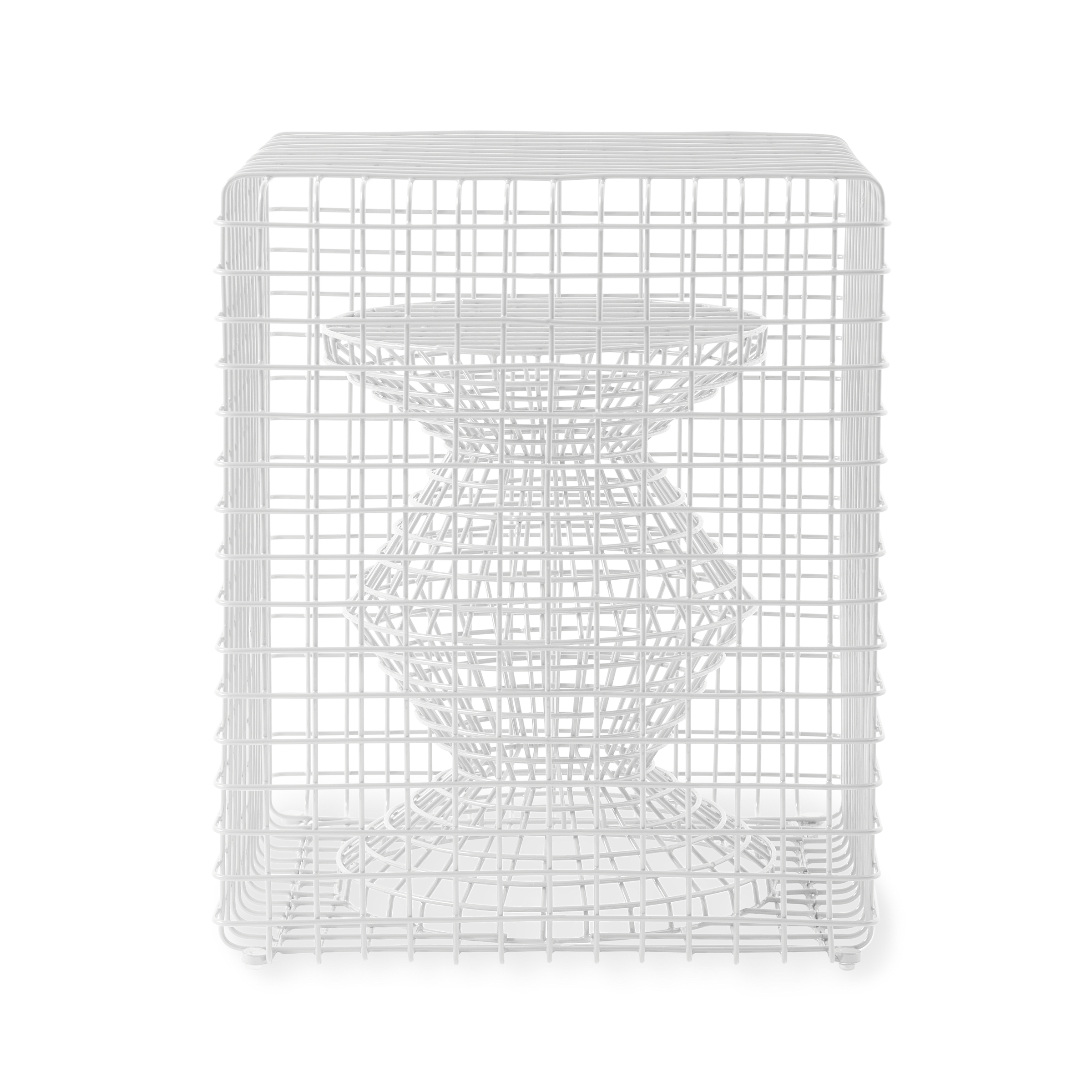 ZIG ZAG WIRE Dekohocker weiß