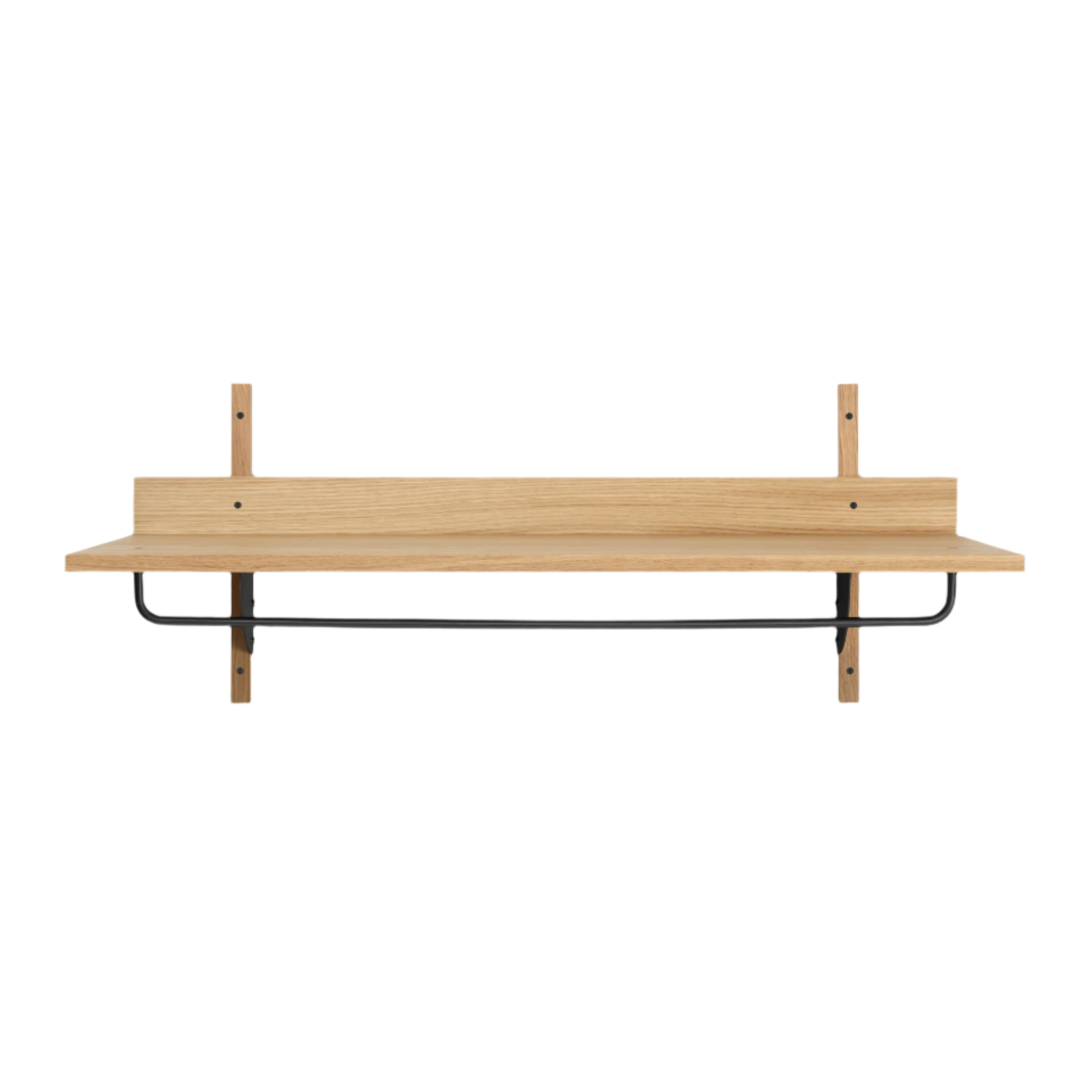 Półka z relingiem SECTOR RACK SHELF fornir dębowy