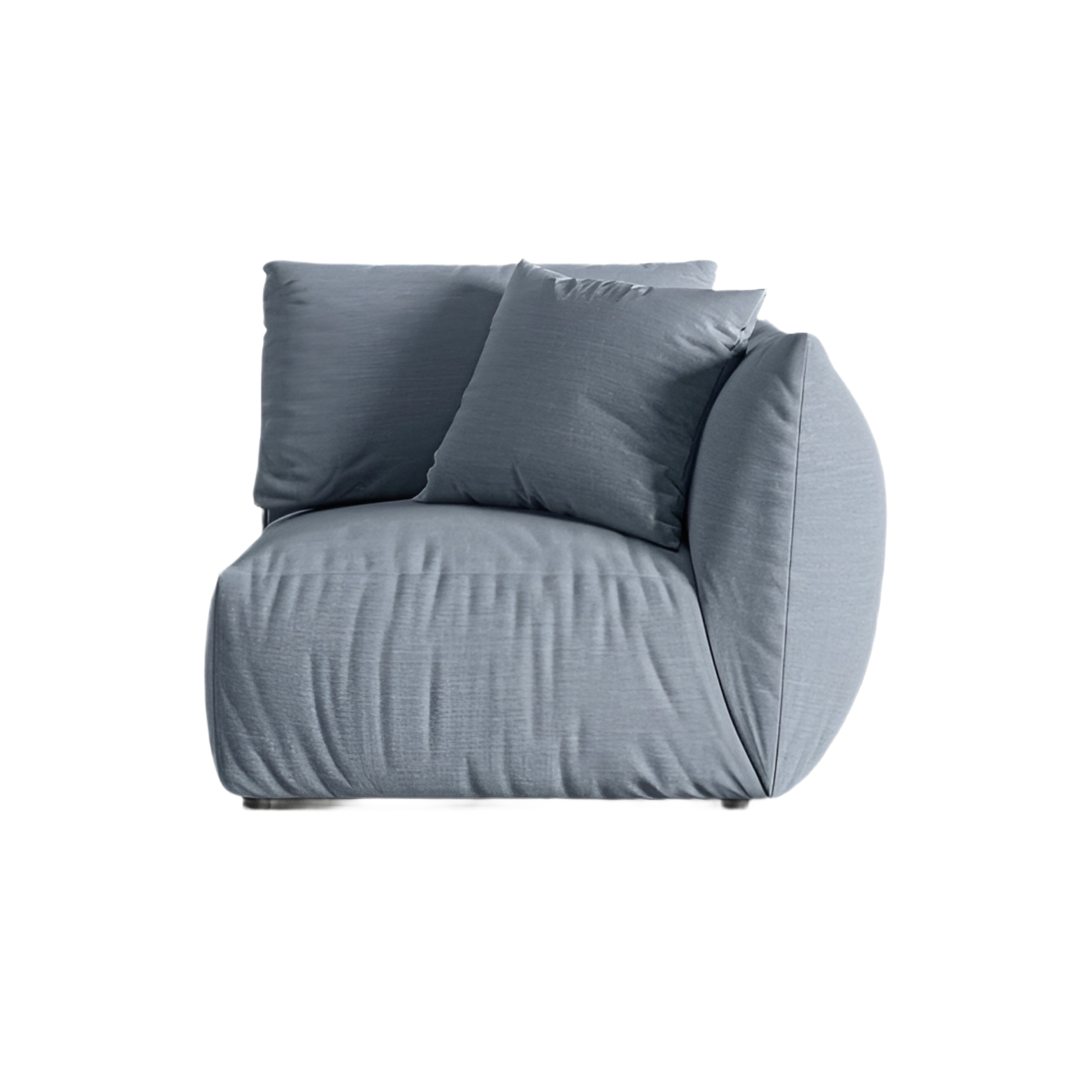 Modulares Sofa CHRIS - rechte Element in hellblauem Chenille