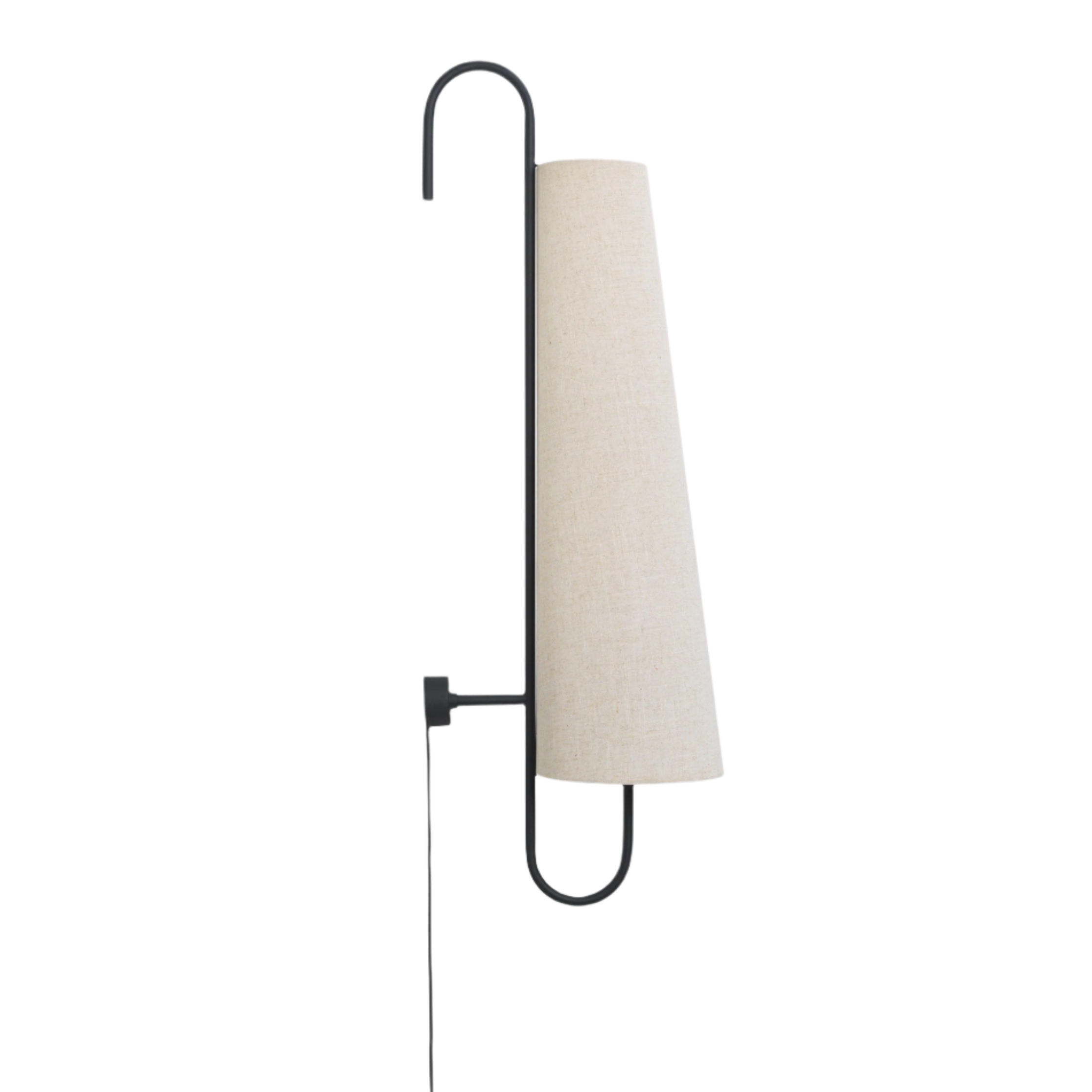 Lampa ścienna ANCORA złamana biel z czarną ramą