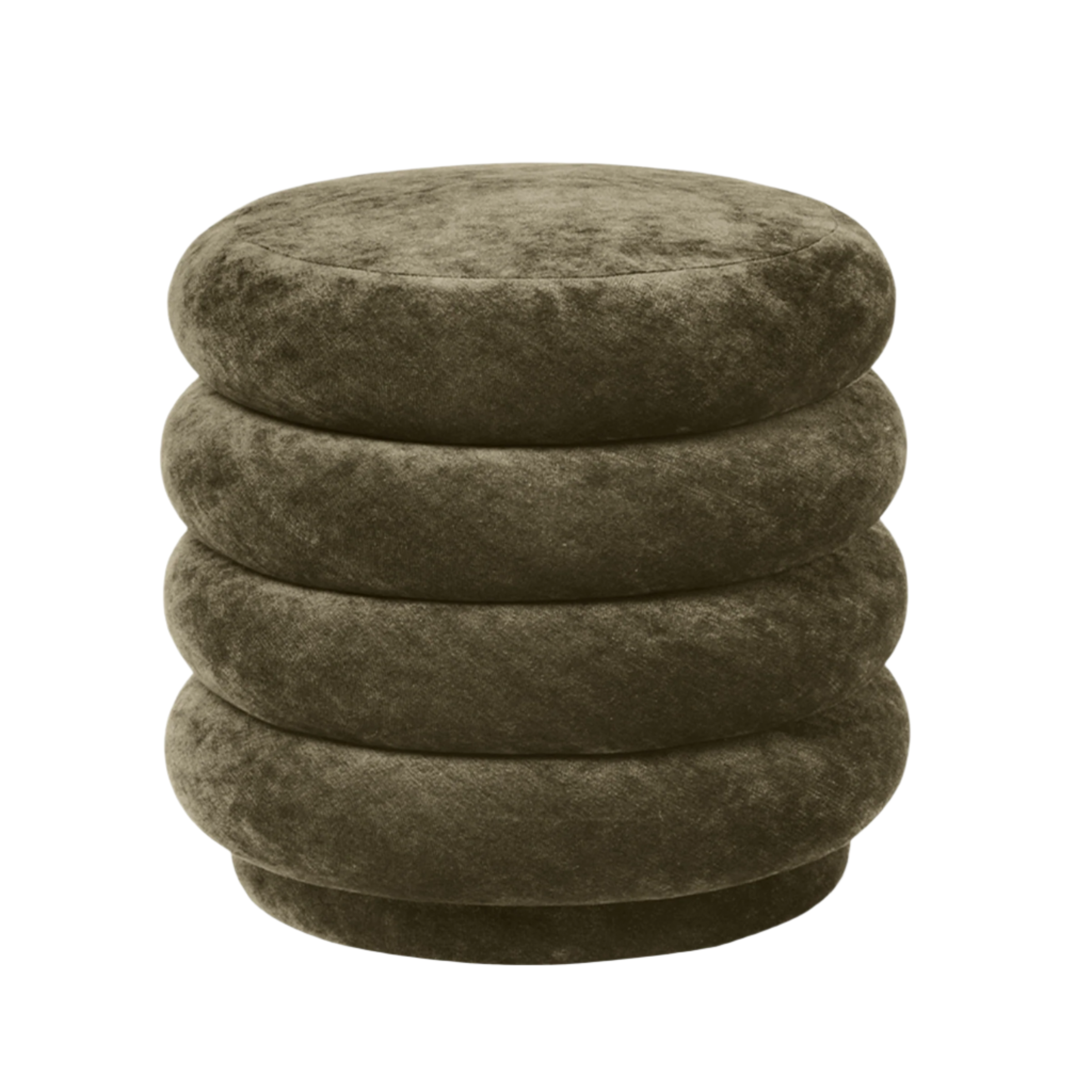 Puf ROUND FADED leśny zielony