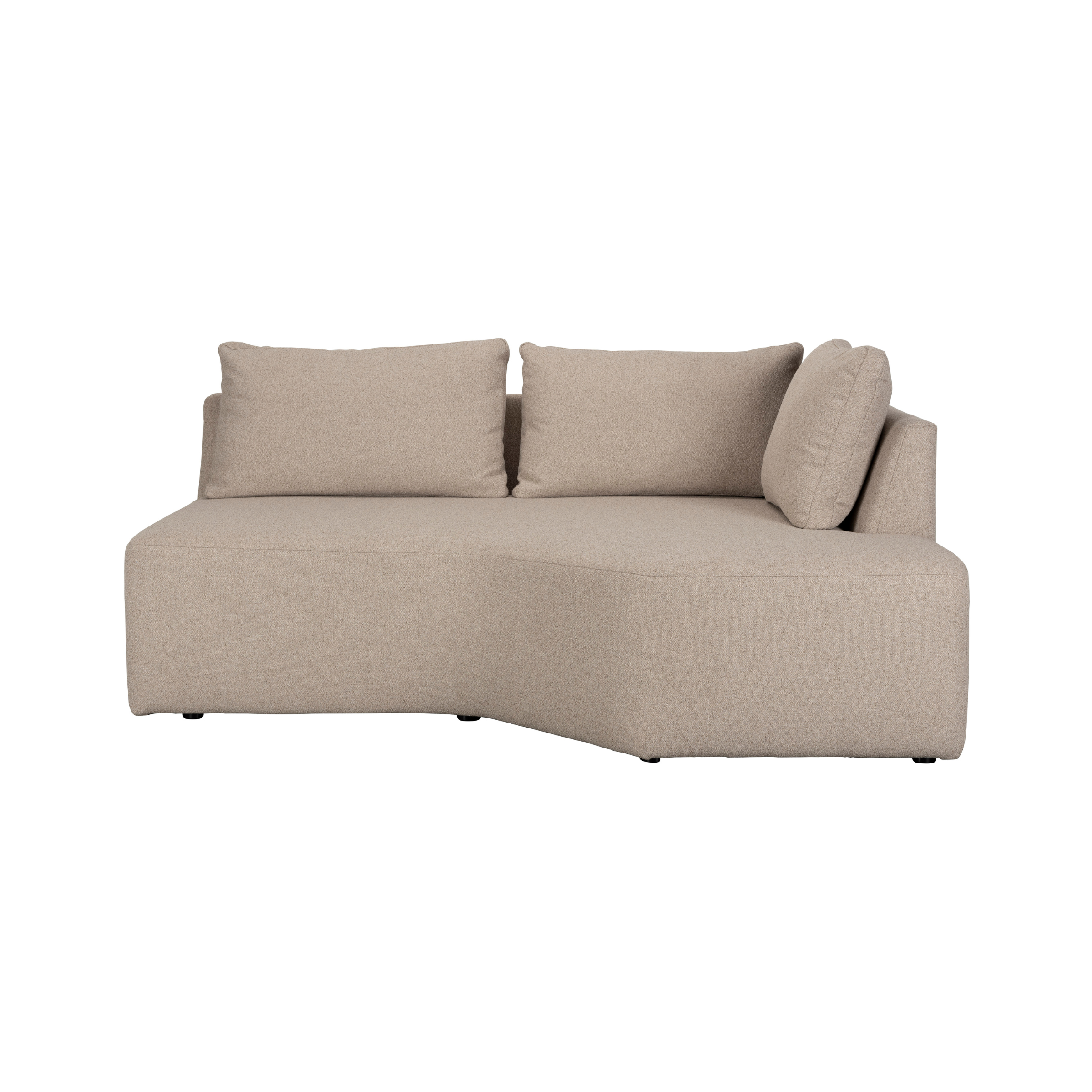 Sofa modułowa PROSPER - element końcowy prawostronny cappuccino